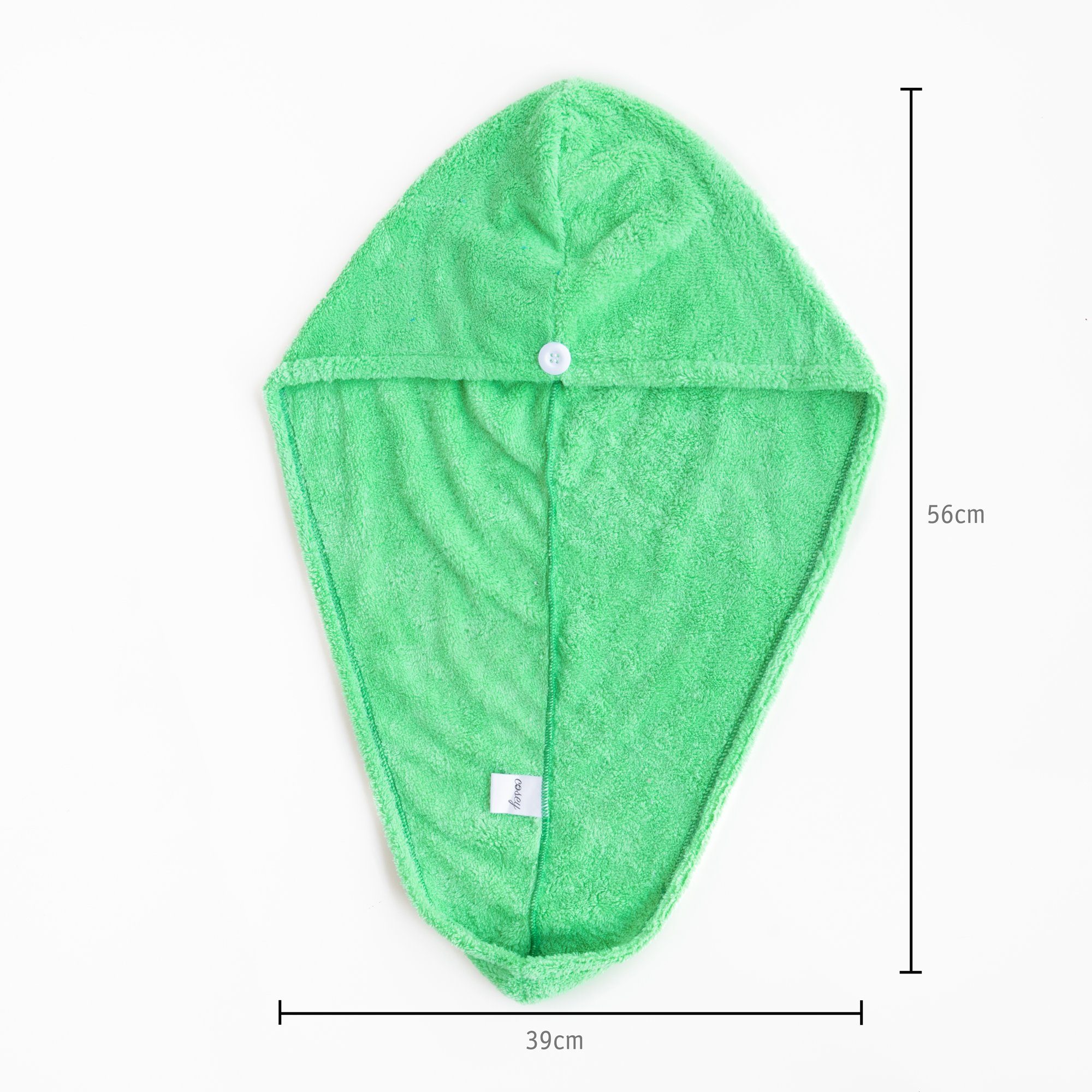 cosey Turban-Handtuch Mikrofaser Turban-Handtuch - Fleece (1-St), Grün 400 Kopf-Handtuch, Flauschiges g/m²