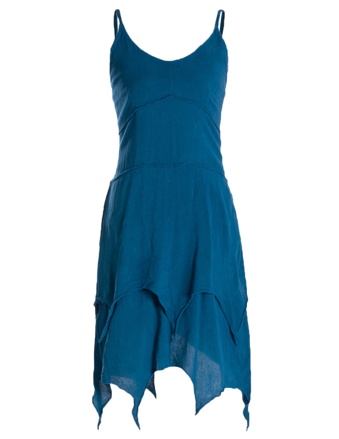 Vishes Zipfelkleid Sommerkleid Lagenlook Baumwolle Spaghettiträger Alternative Mode, Boho, Hippie, Ethno, Festival