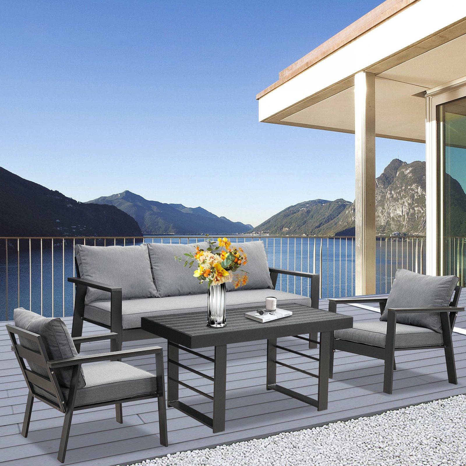 MeXo von GLP HOME GartenloungeSet Gartenmöbel Set Aluminium Loungeset