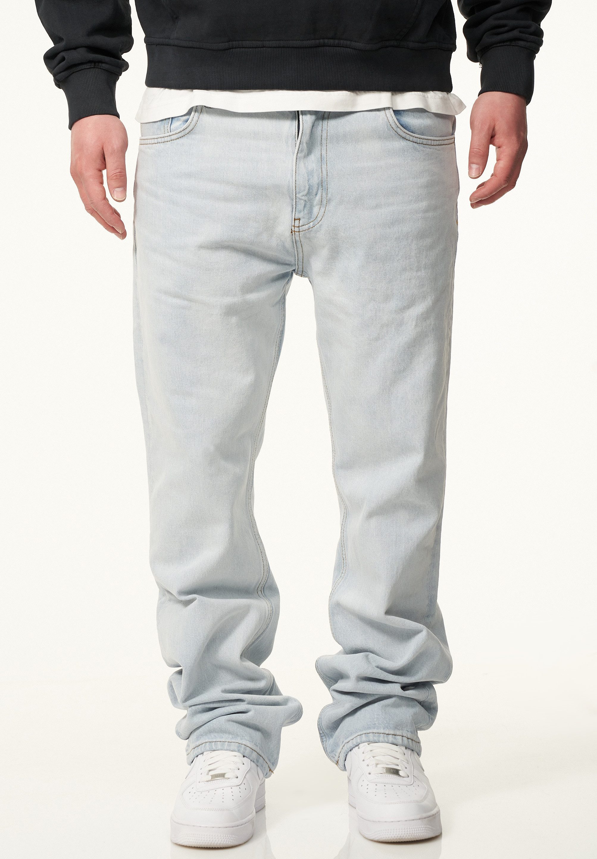 DAILY COTTON Straight-Jeans DCSILAO Herren Lange Hose Jeans Straight-Fit günstig online kaufen