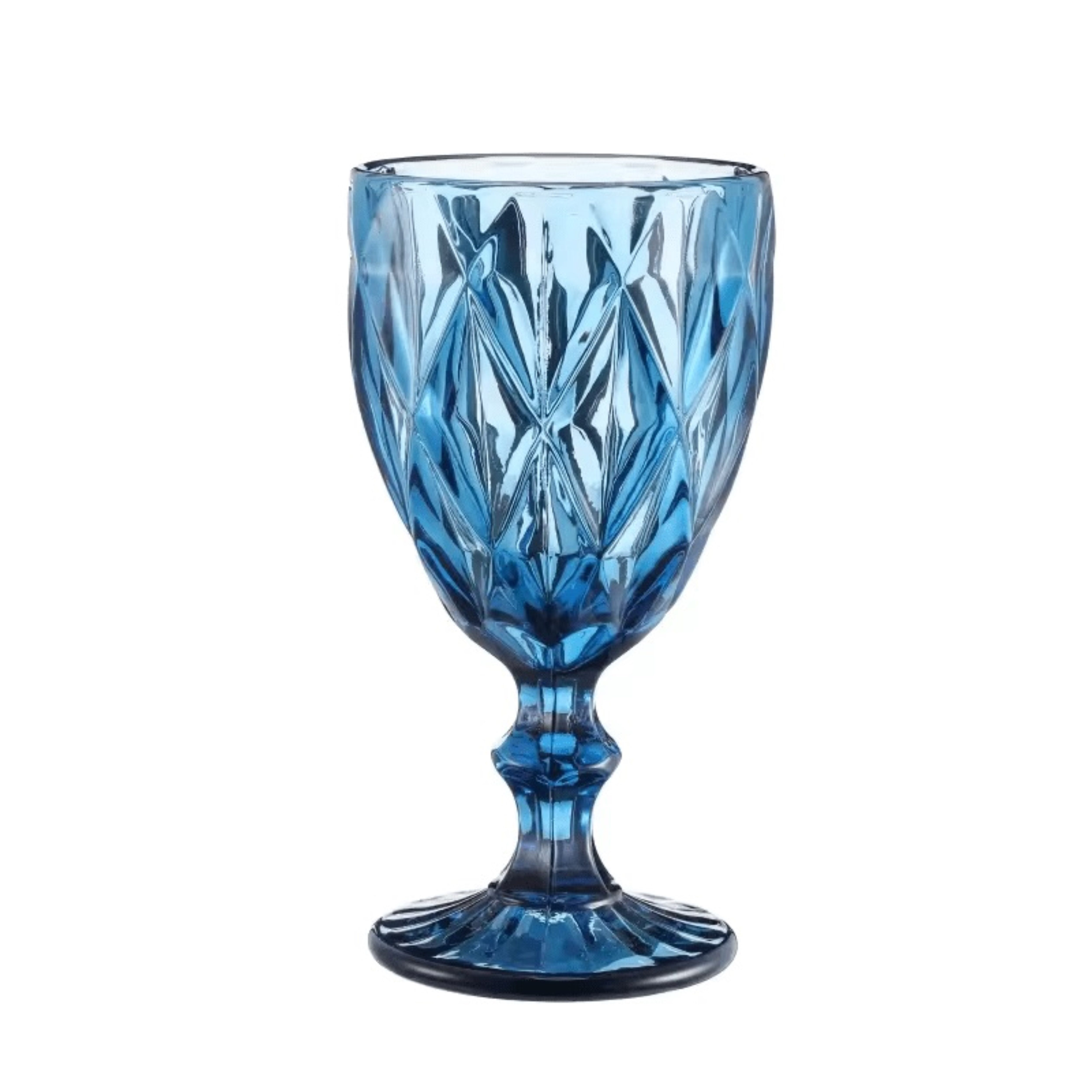 Gläser-Set 6 Teiliges Set aus Glas Weingläser Trinkgläser in Blau Wassergläser