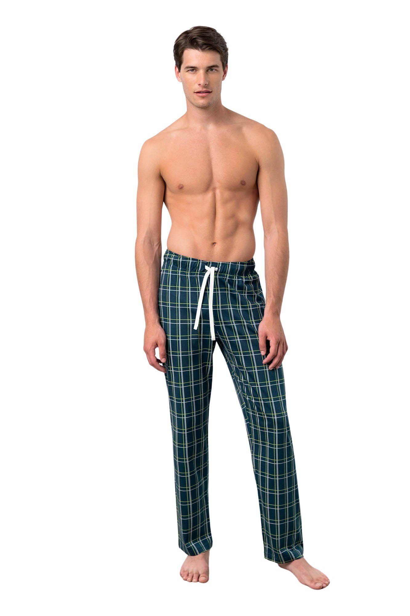 Schlafanzughose (Set, di Herren Pyjamahose Pyjamahose lang Vamp Set) Homewearhose 1-tlg., UOMO Baumwolle VAMP