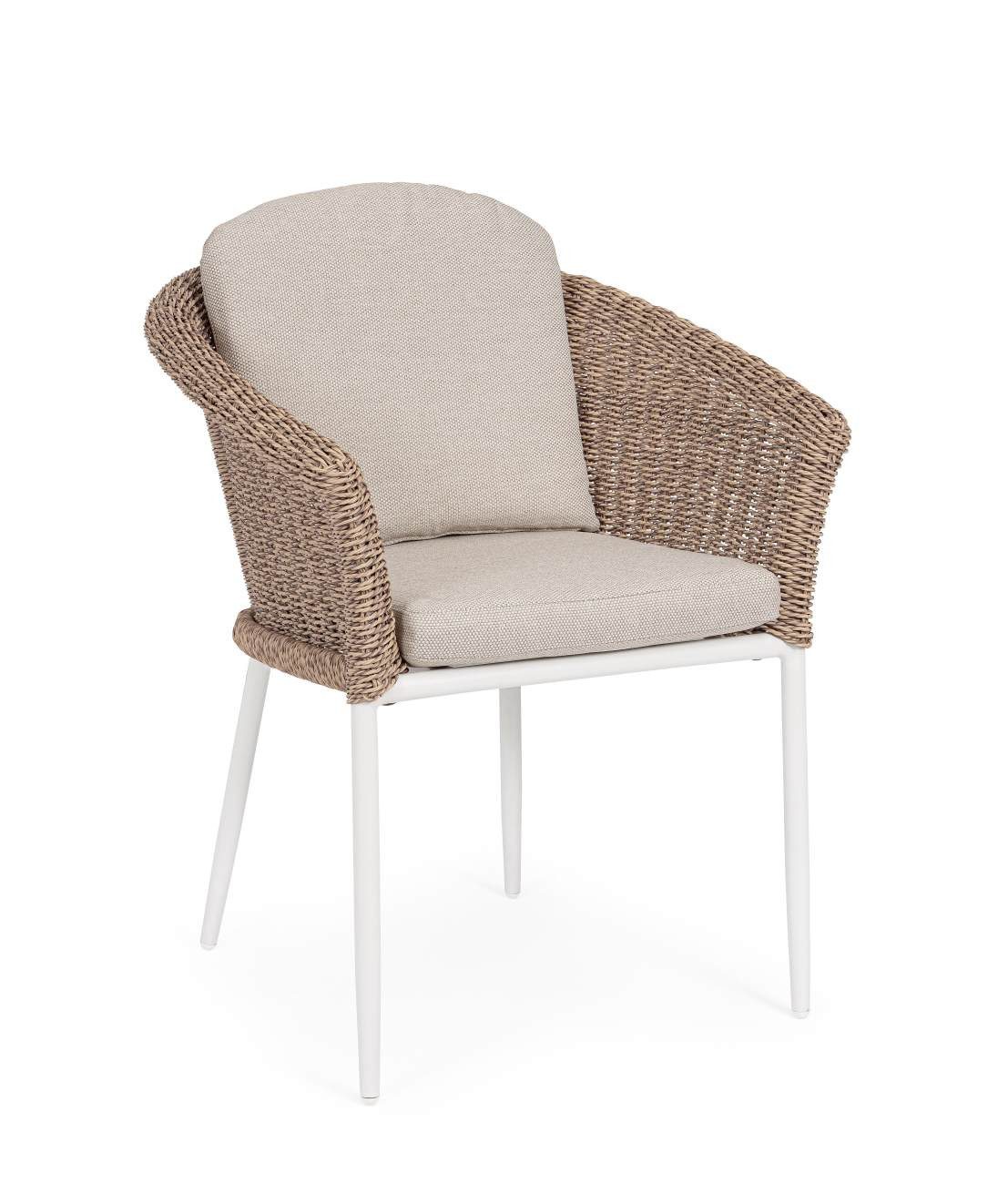 Bizzotto Gartenstuhl Oceana aus Aluminium, Natur, Stapelbar