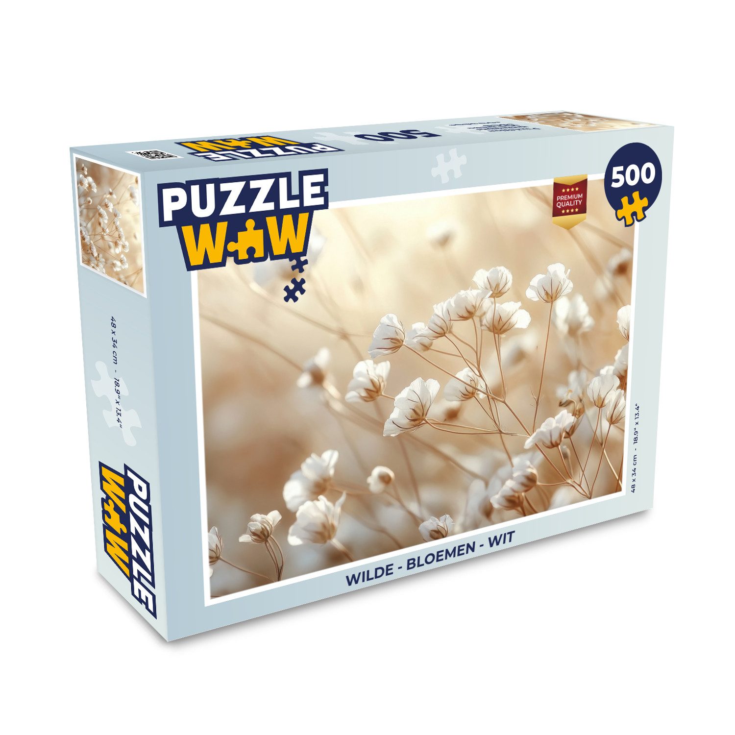 Puzzle Wild - Blumen - Weiß