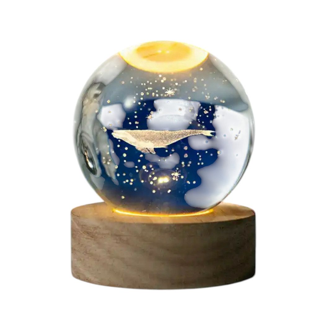 Little Lorien Nachtlicht Kristall 3D Nachtlicht für Kinder Mädchen und Jungen, Gelb