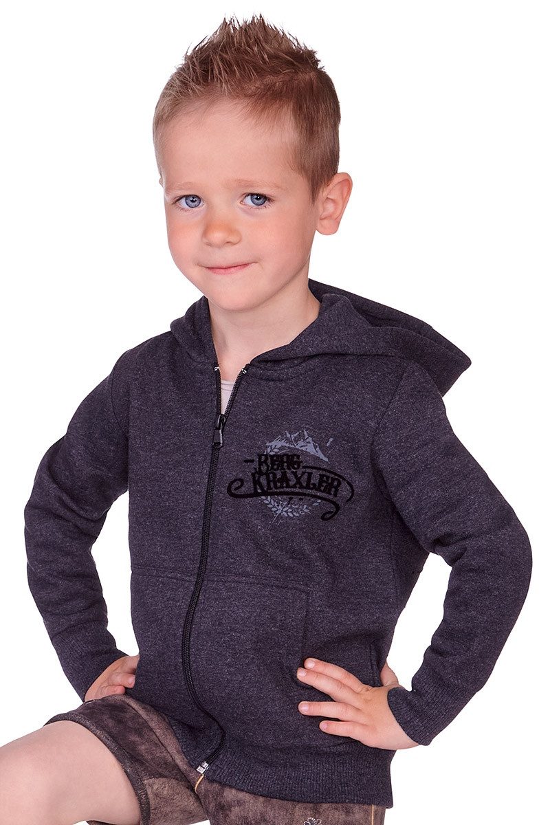 Hangowear Trachtenjacke Kapuzenjacke Kinder - ZACHARIAS KIDS - anthrazit