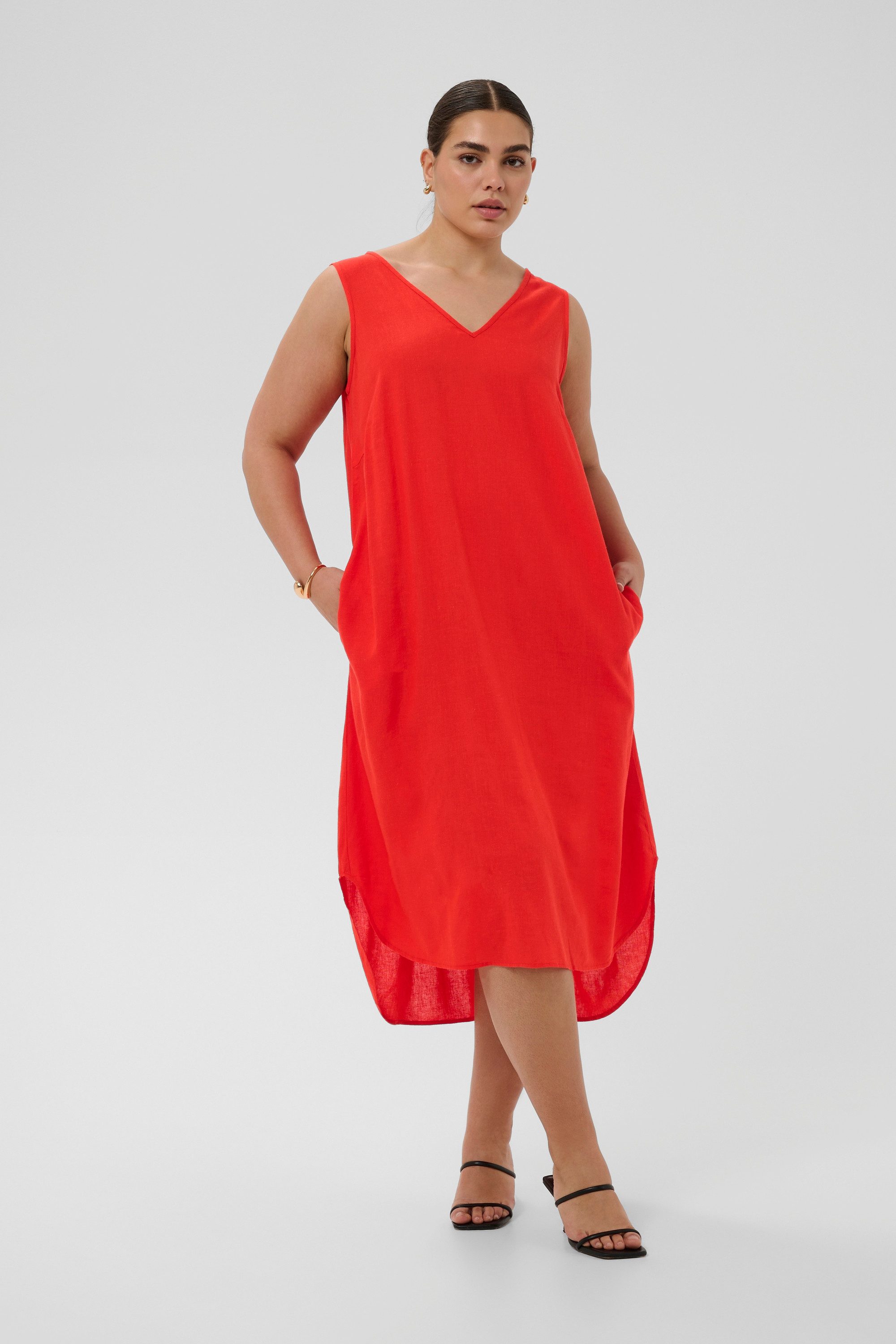 KAFFE Curve Blusenkleid Kleid KCmille Große Größen