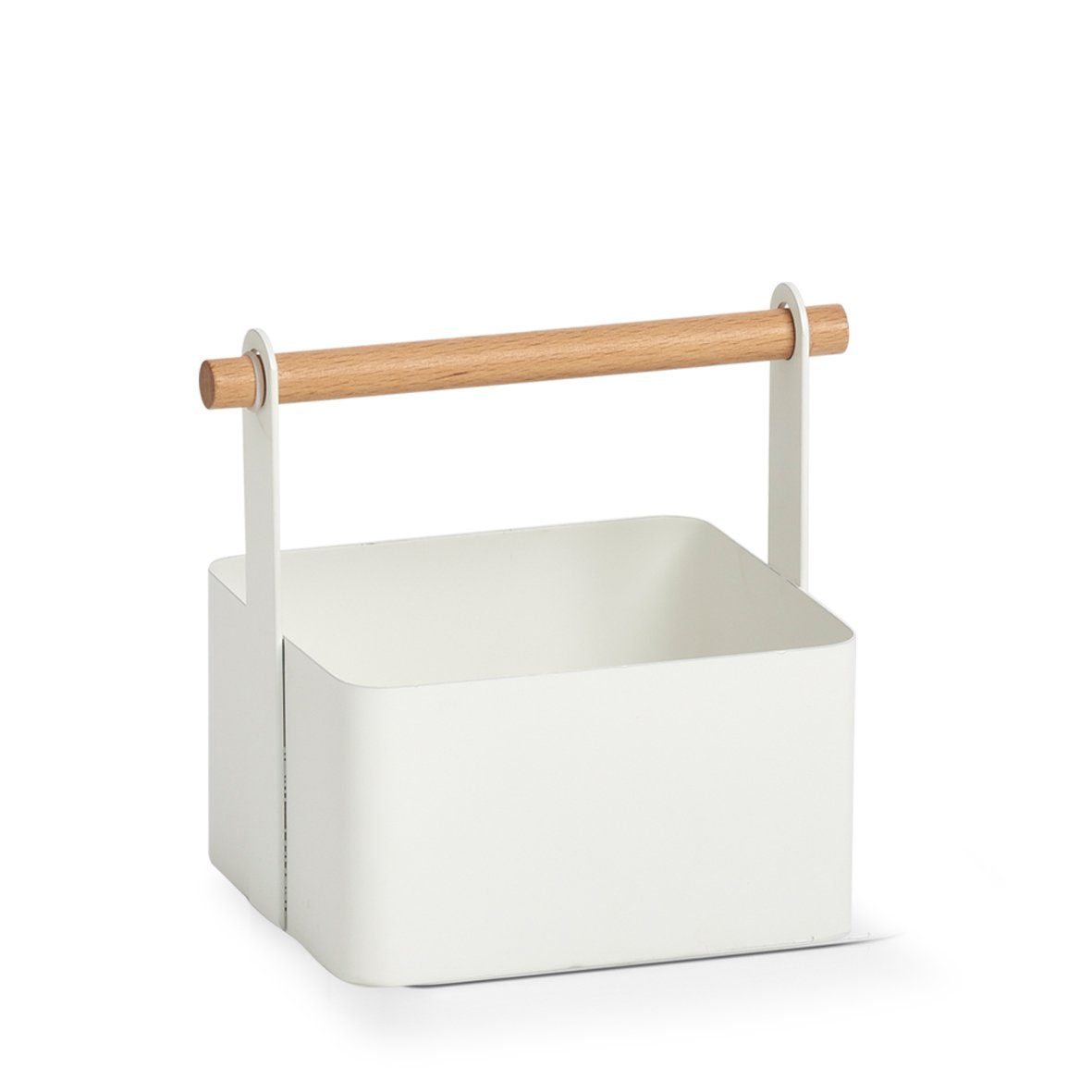 Zeller Present Organizer (1 St), Aufbewahrungskorb aus Metall/Holz, im Scandi Design