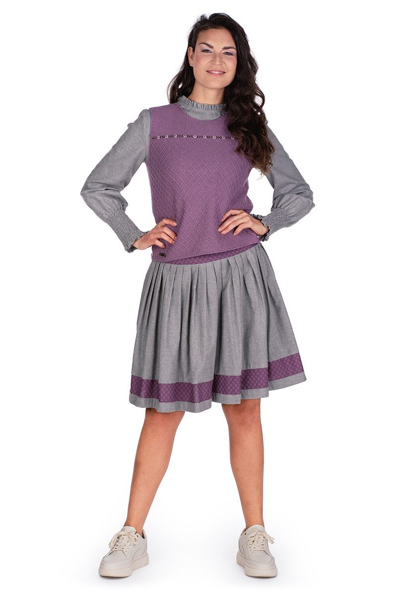 Hammerschmid Rundhalspullover Pullunder Damen - RAMSEN - mauve
