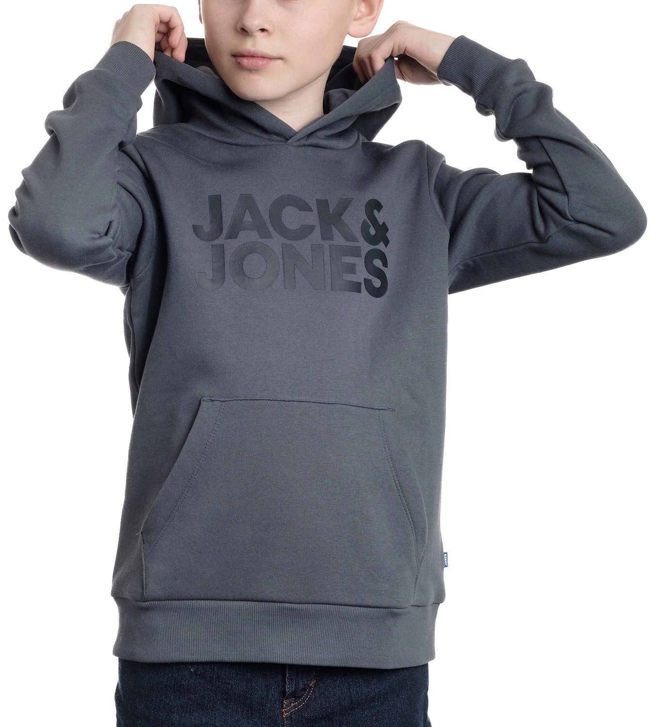 Junior & Darkslate-Black Jack Unifarbe Kapuzenpullover Jones