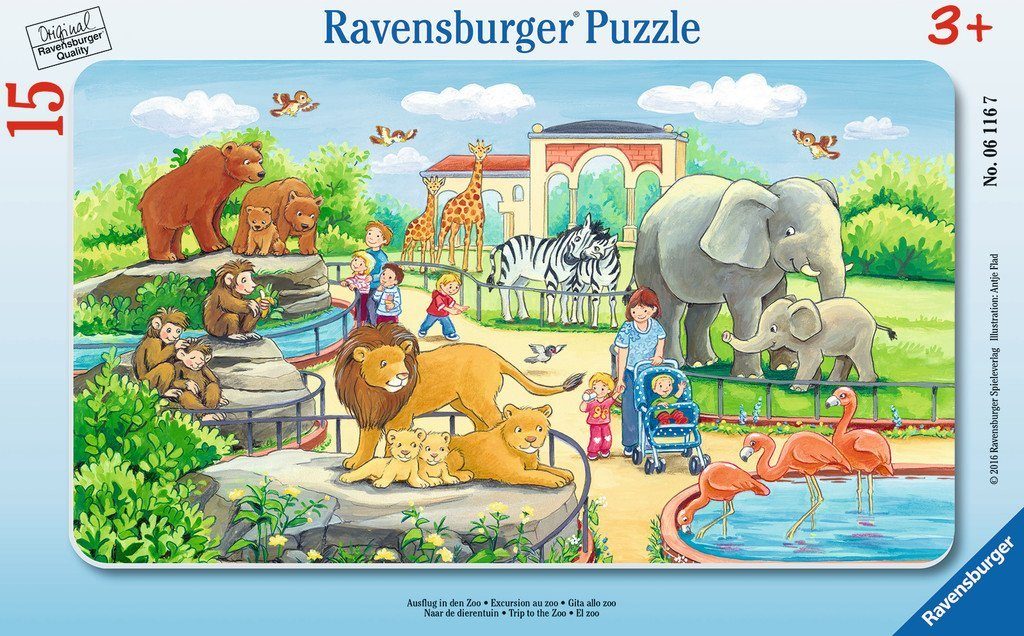Ravensburger Puzzle 15 Teile Ravensburger Kinder Rahmen Puzzle Ausflug in d günstig online kaufen