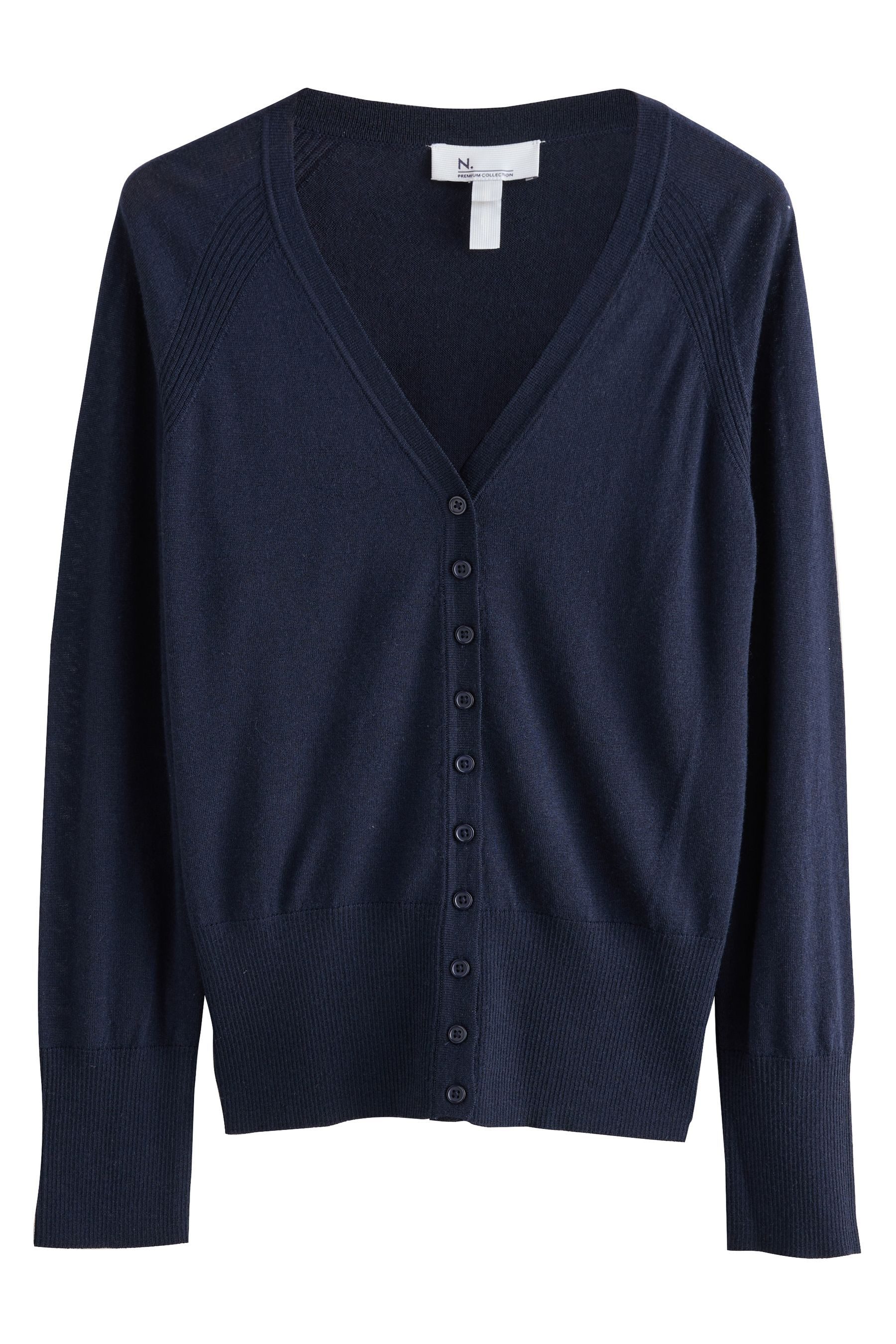 Next Strickjacke N. Premium Strickjacke aus Merinowolle (1-tlg)