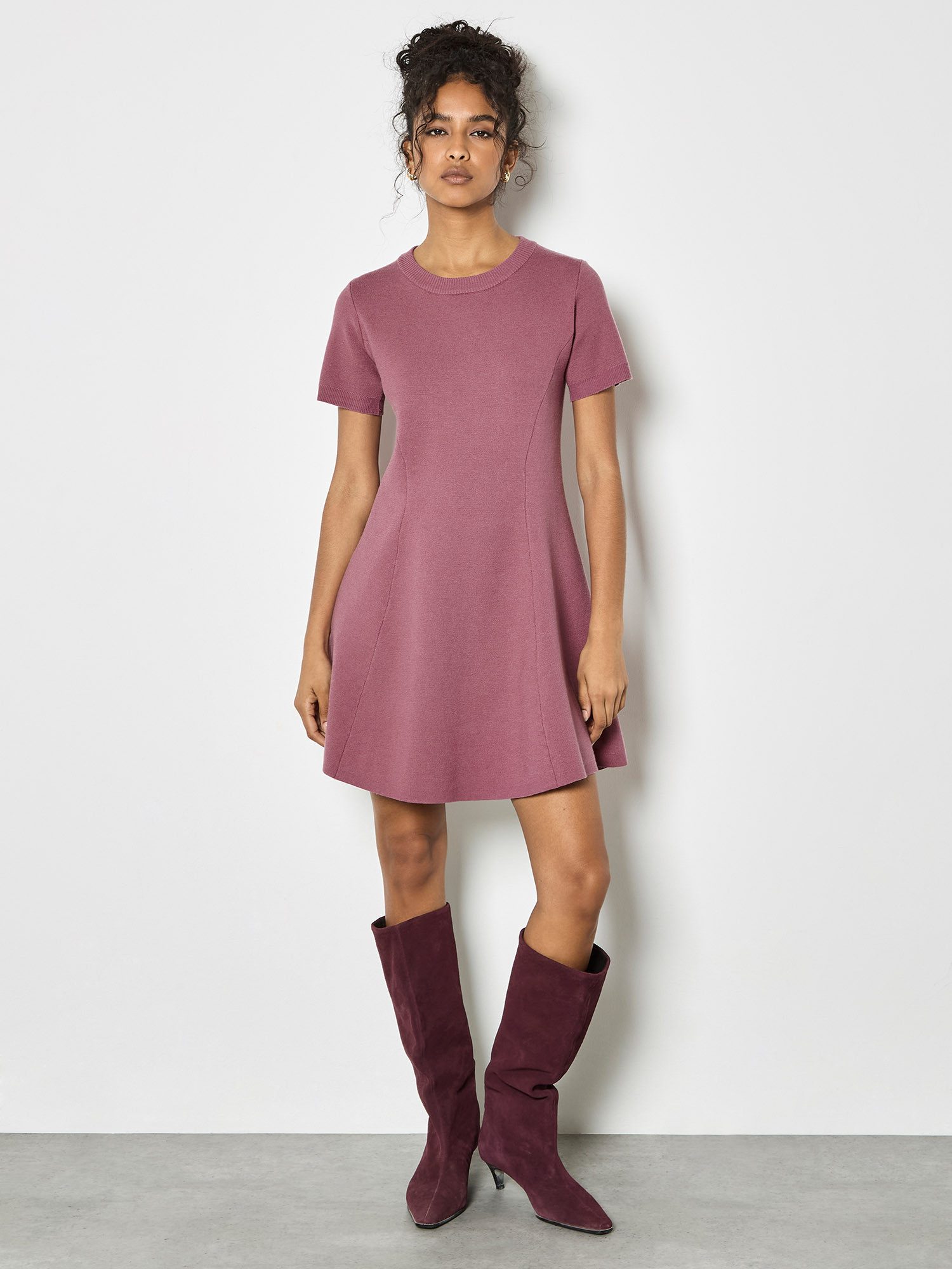 Apricot A-Linien-Kleid Minikleid im Skaterstyle günstig online kaufen