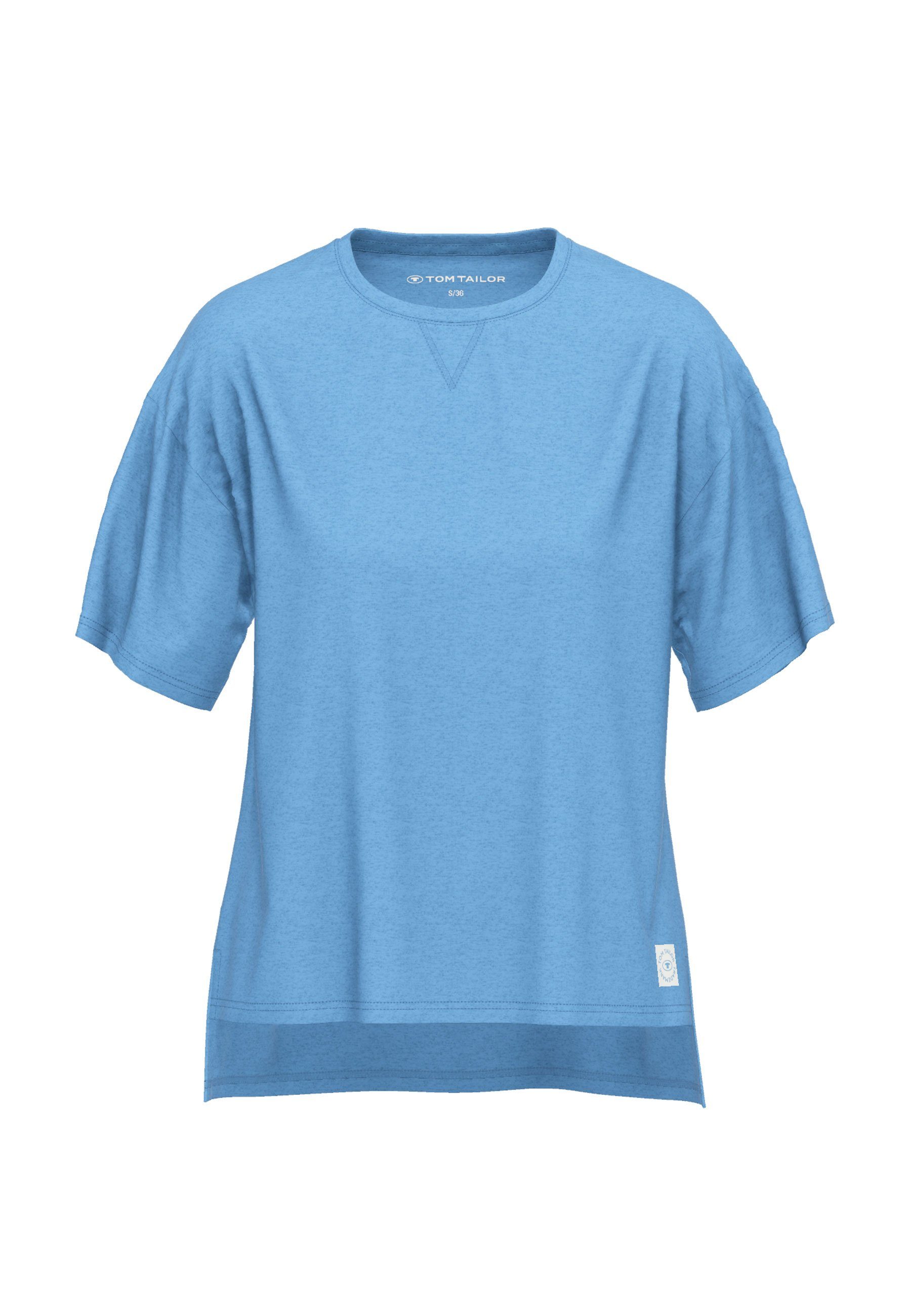 TOM TAILOR T-Shirt Terry Kurzarm, Rundhalsausschnitt, locker, weich, schnel günstig online kaufen