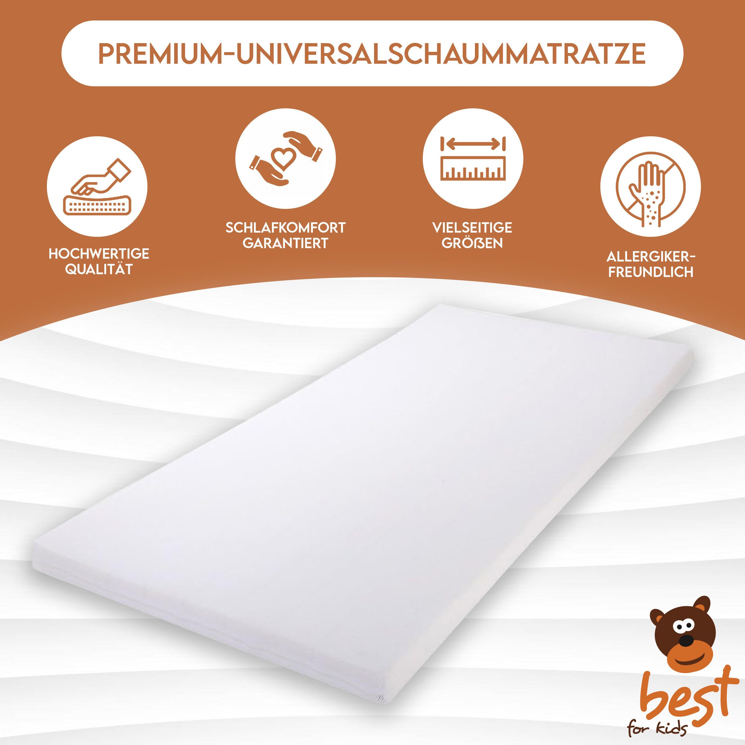 Komfortschaummatratze Baby Schaumstoffmatratze 70x140–Waschbarer Bezug, All günstig online kaufen