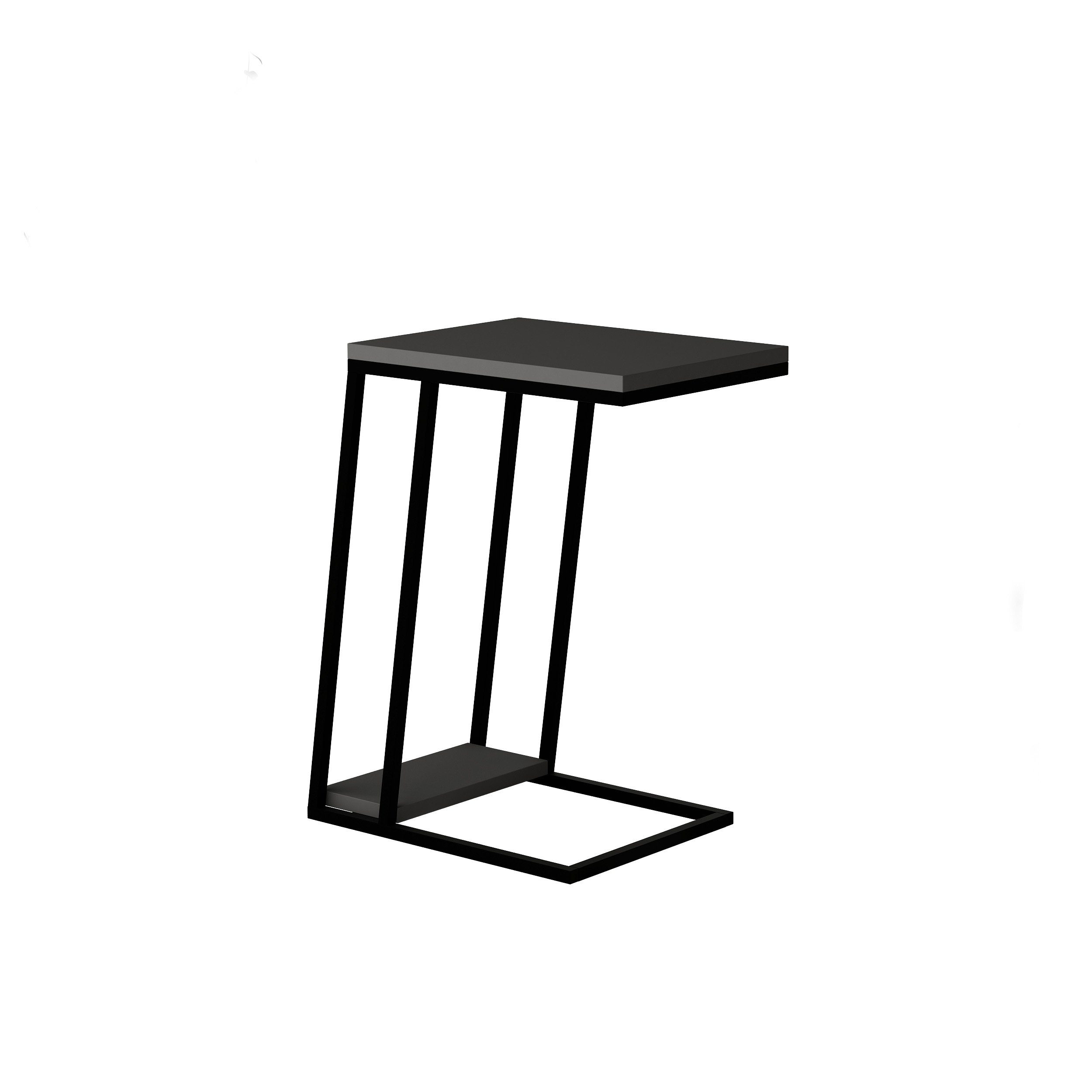 Decortie Beistelltisch Pal (1 Tisch), Modern C Form Beistelltisch,Mehrzweck mit Kreativität,30 x 40 x 57 cm Anthrazit