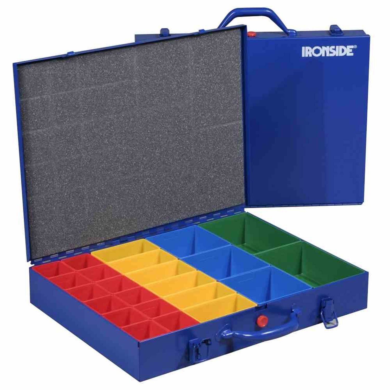 IRONSIDE Werkzeugkoffer Sortiments-Box mit 23 Einsätzen 430x325x67mm | Werkzeugkoffer