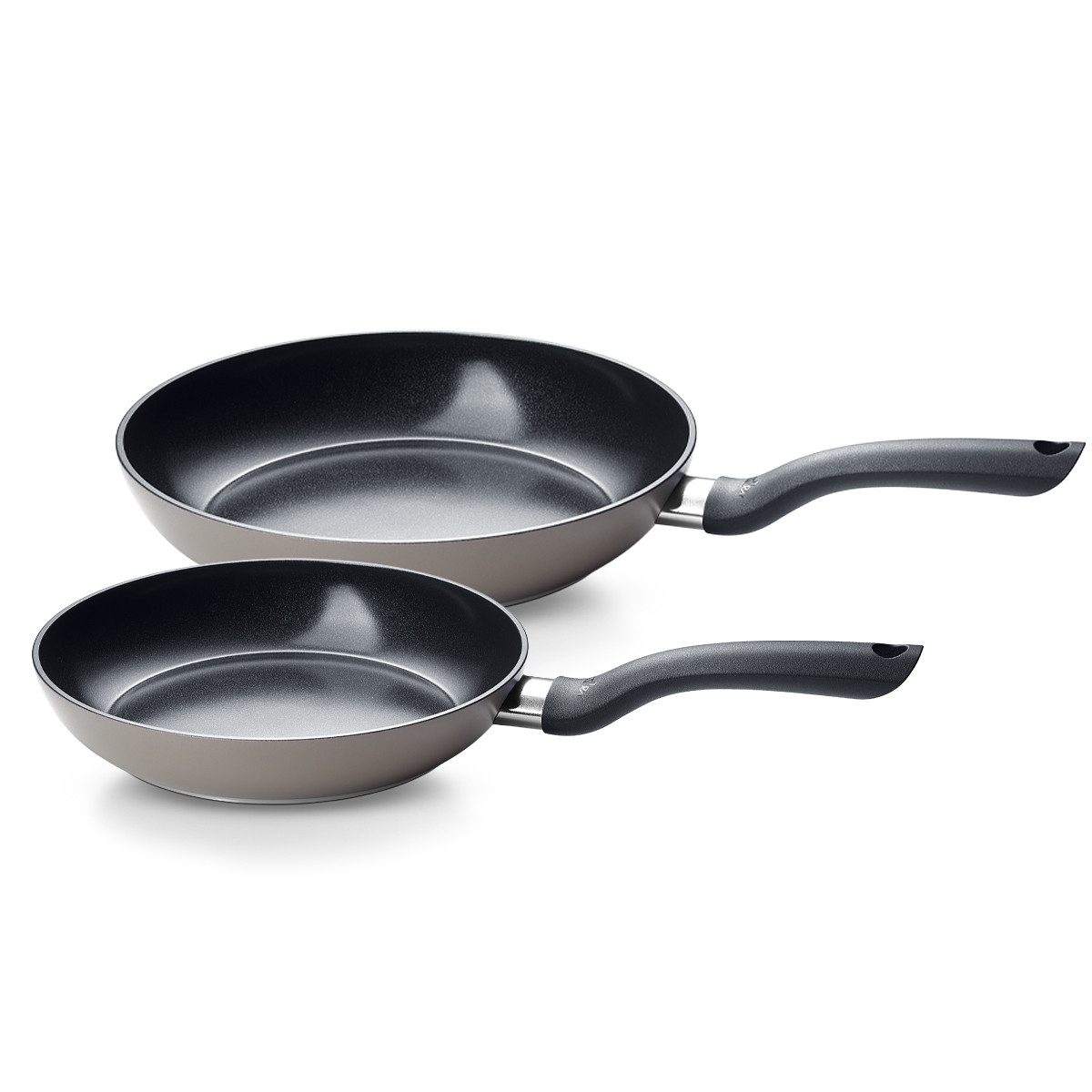 Fissler Pfannen-Set Essential, Aluminium (Set, 2-tlg., je 1x Keramikpfanne 24 + 28 cm), leicht zu reinigen, Made in Germany
