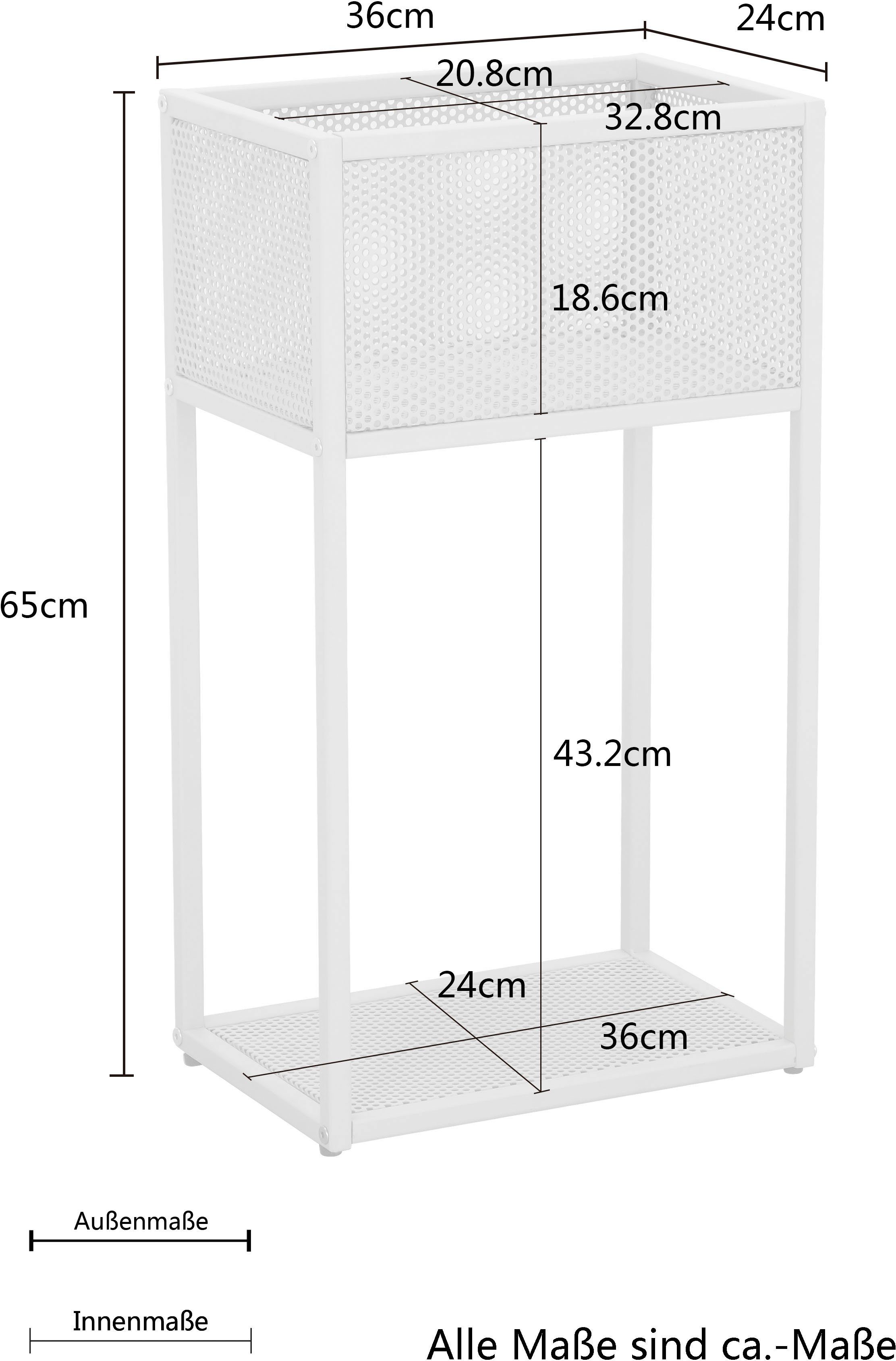 andas Konsole Design aus Fency, 2 Georgsen Einlegeböden, Pflanzenkasten Metall, schwarz Morten by