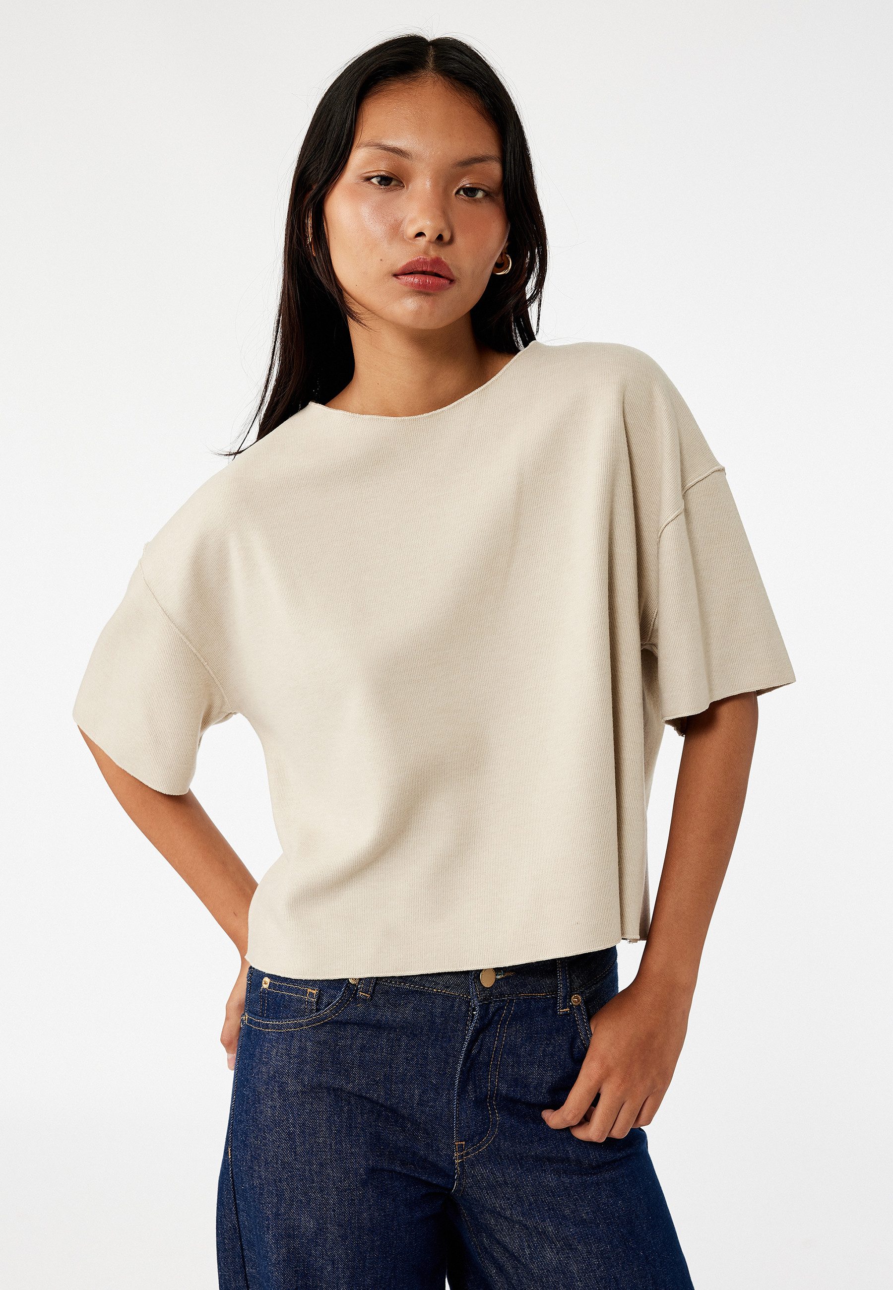 Koton T-Shirt Koton Relaxed Fit Viskose T-Shirt