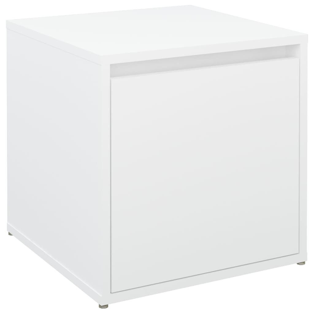 vidaXL Aufbewahrungsbox Schubladenbox Weiß 40,5x40x40 cm Holzwerkstoff (1 St)