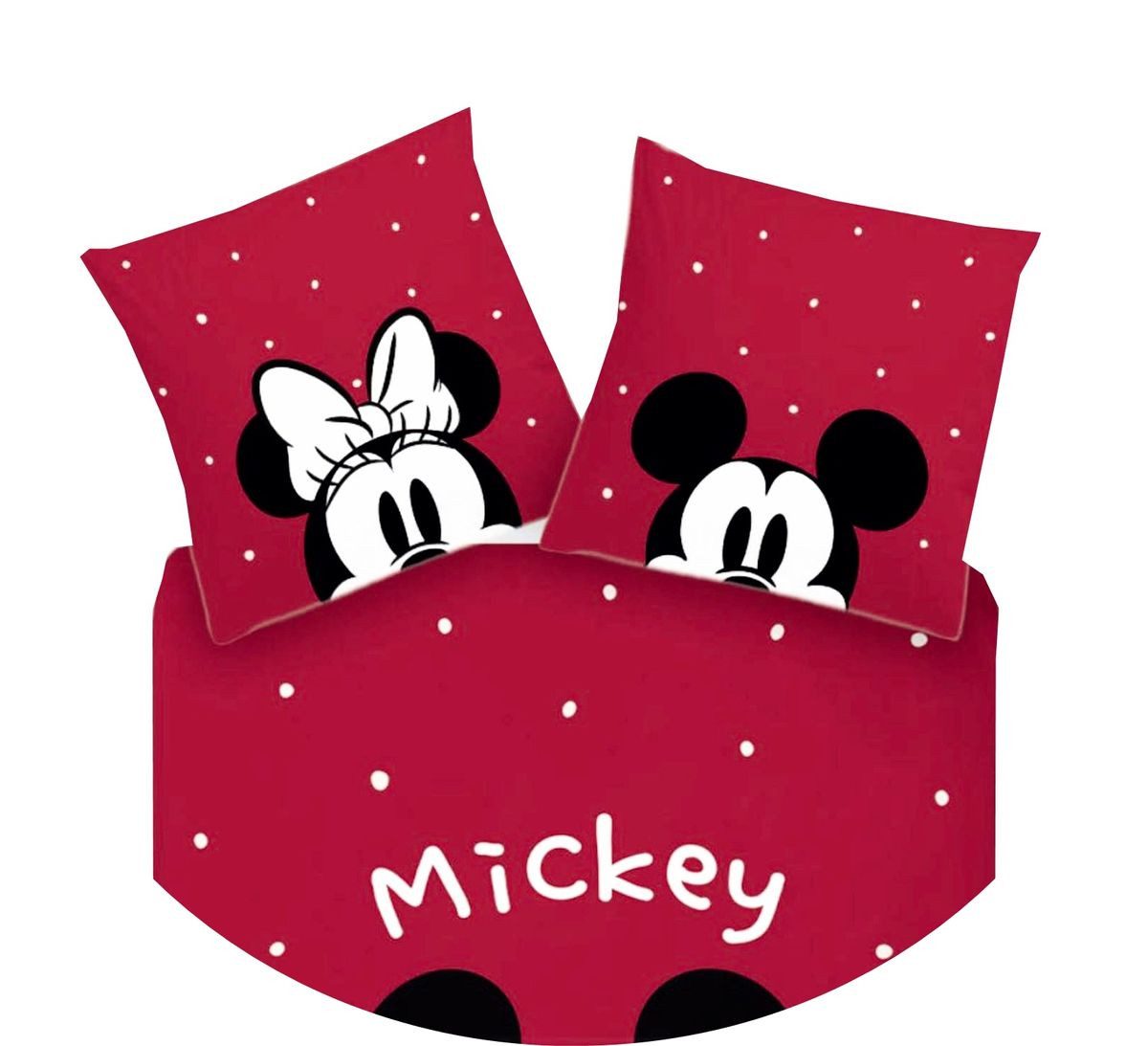 Disney Wendebettwäsche Mickey Mouse Disney 135x200cm, Renforcé, 2 teilig, Minnie Mouse, Wendebettwäsche mit Reißverschluss
