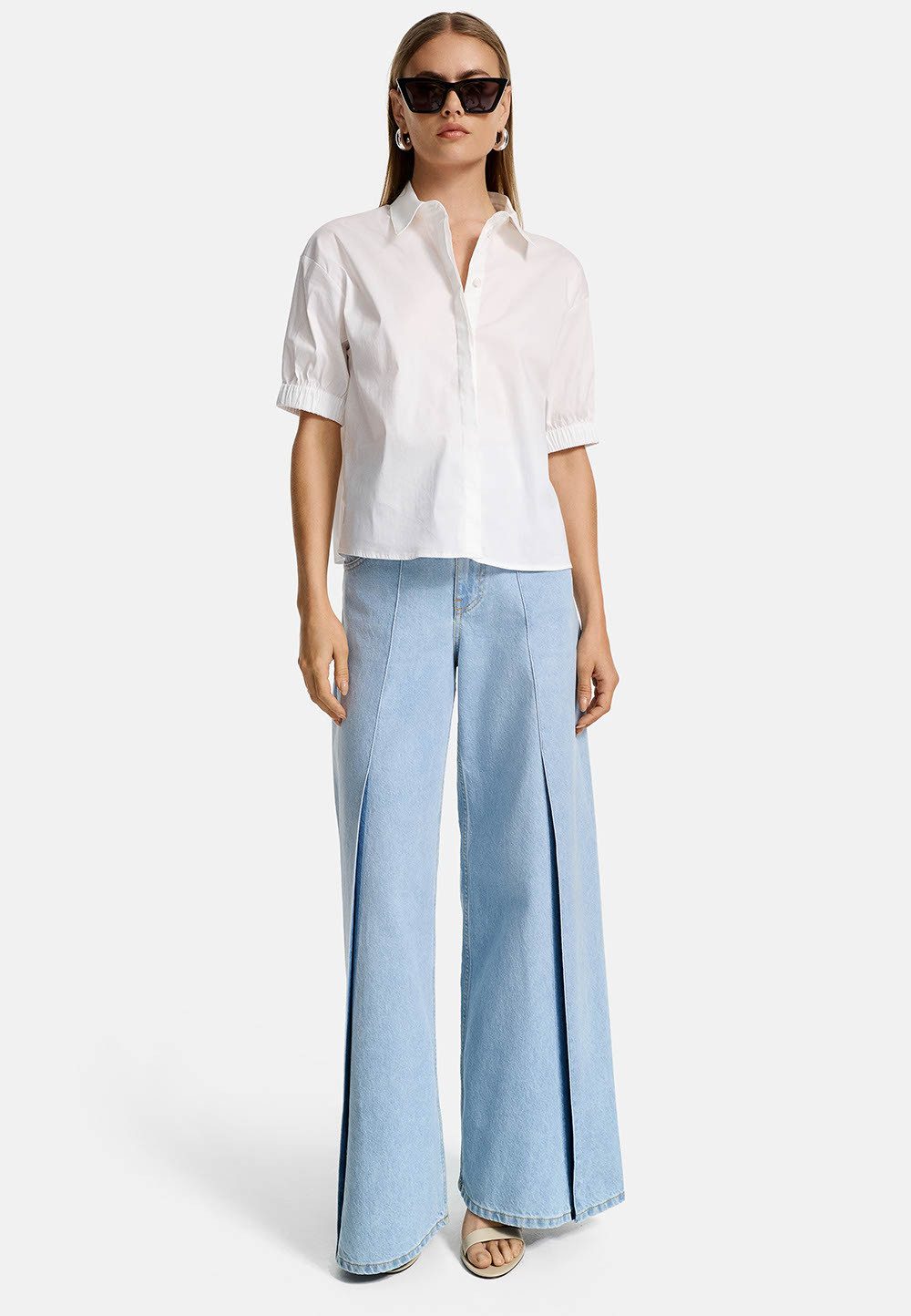 CATNOIR Kurzarmbluse Catnoir Bluse Baumwollstretch 1/2 Arm (1-tlg)