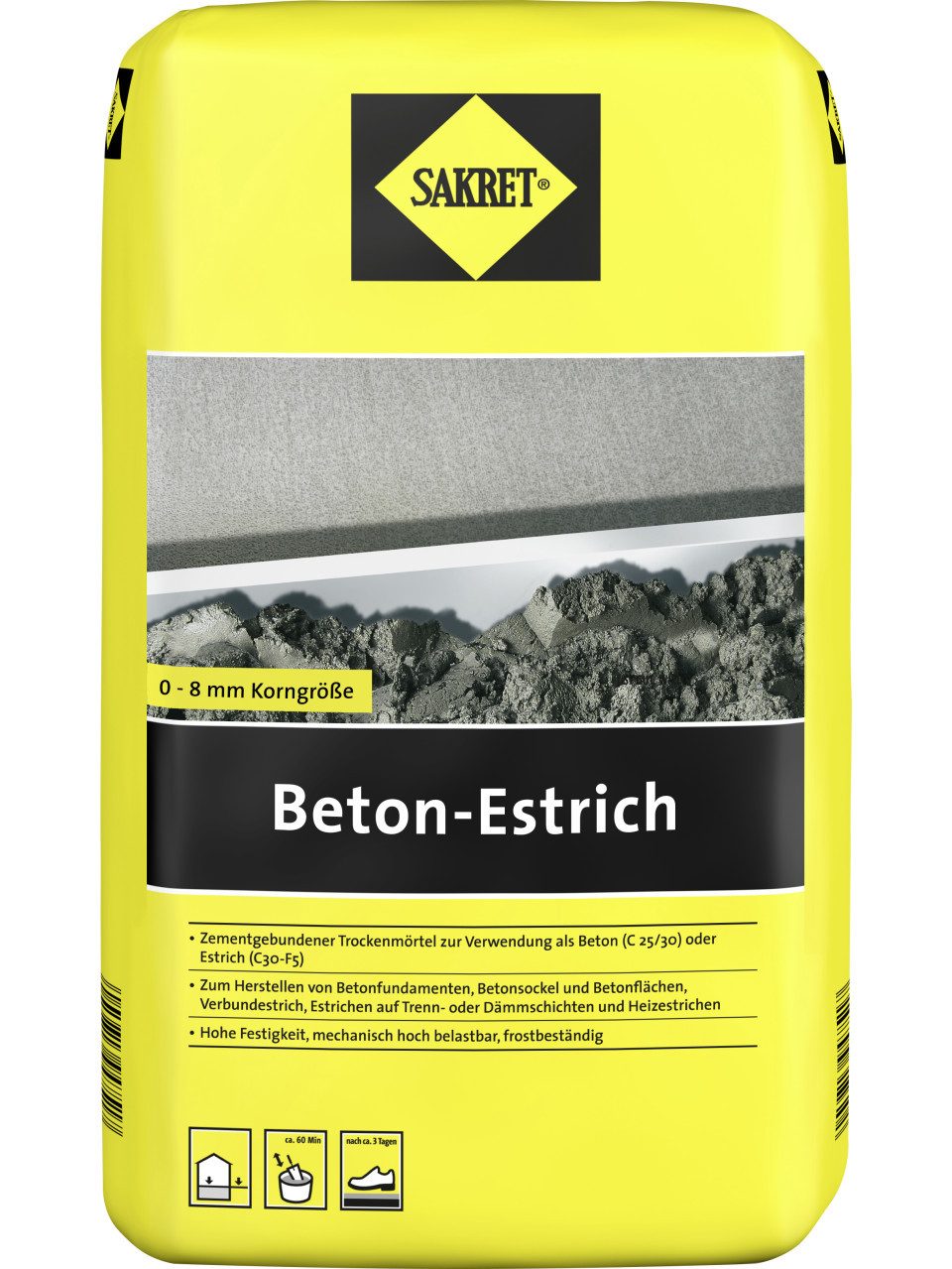 Sakret Estrich SAKRET Beton-Estrich 10 kg Sack grau 8,0 mm