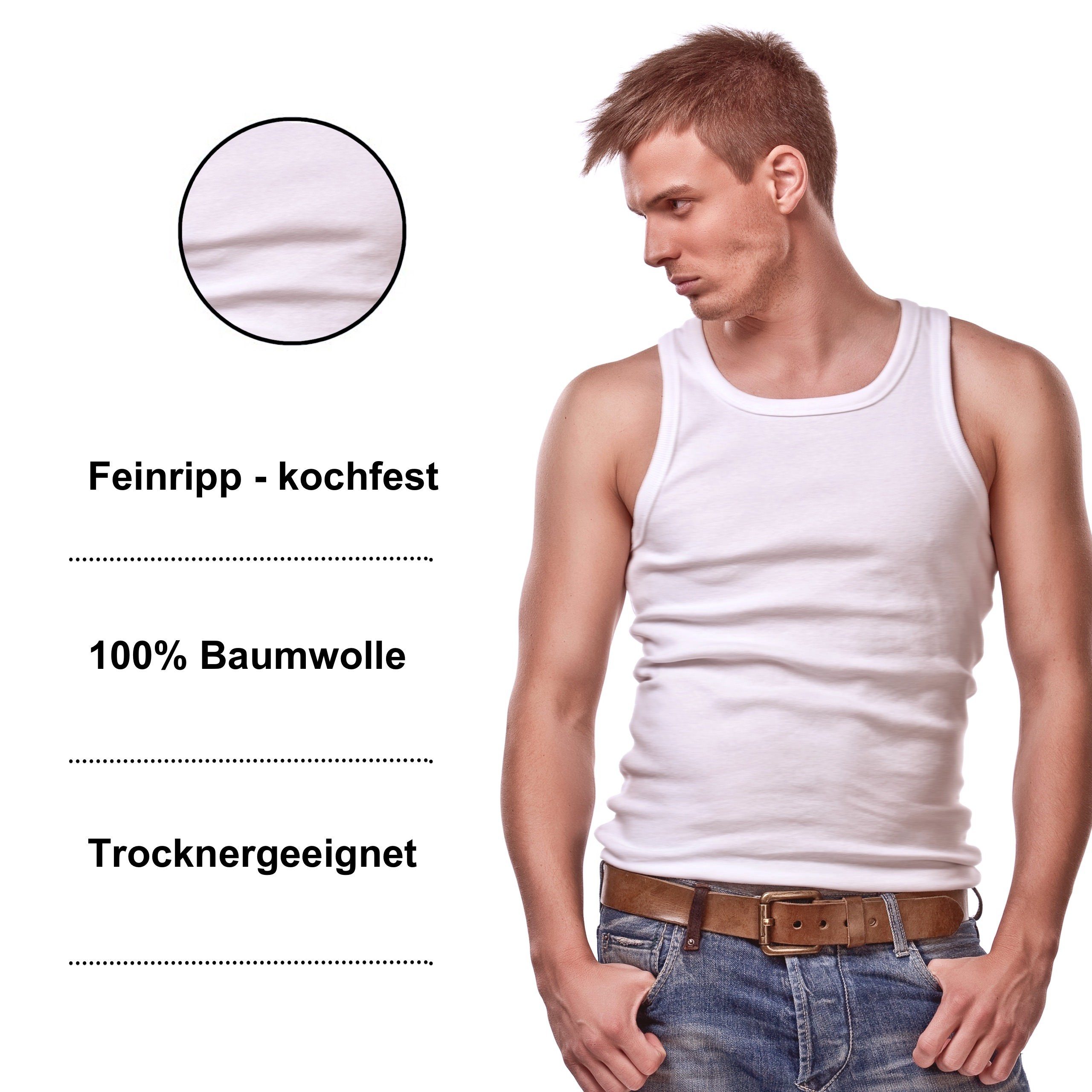 Cocain underwear Unterhemd Herren glatt weiss günstig online kaufen