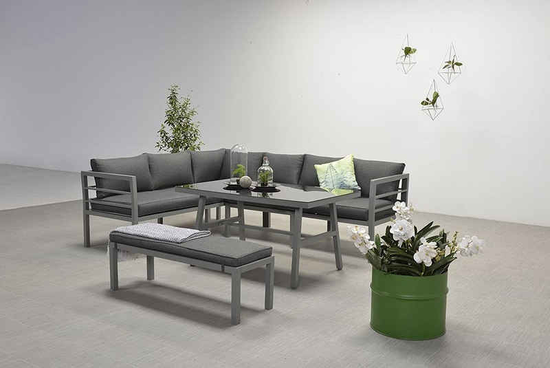 Garden Impressions Gartenlounge-Set Blakes links anthrazit / Aluminium / Gartenmöbelset / Outdoor / Möbel, (Lounge Set), UV-beständig