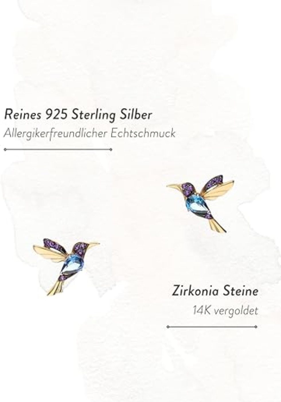 Einzelstück Paar Ohrstecker Ohrstecker Paradise Bird günstig online kaufen