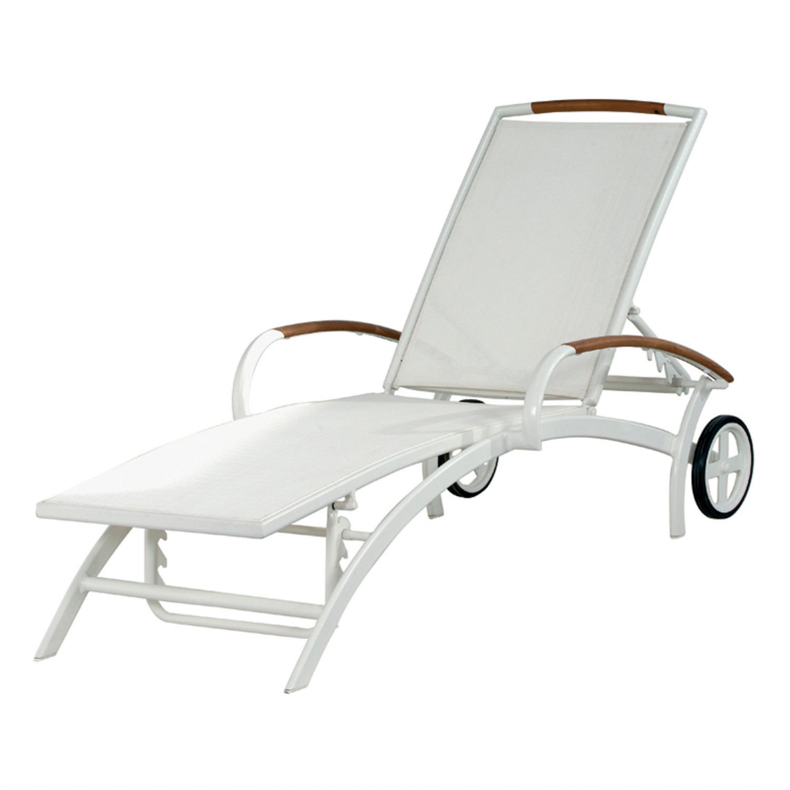 Inko Gartenlounge-Sessel Inko Sonnenliege Frisco Alu/Textilen Rollliege 183x71x34cm 3 Farben