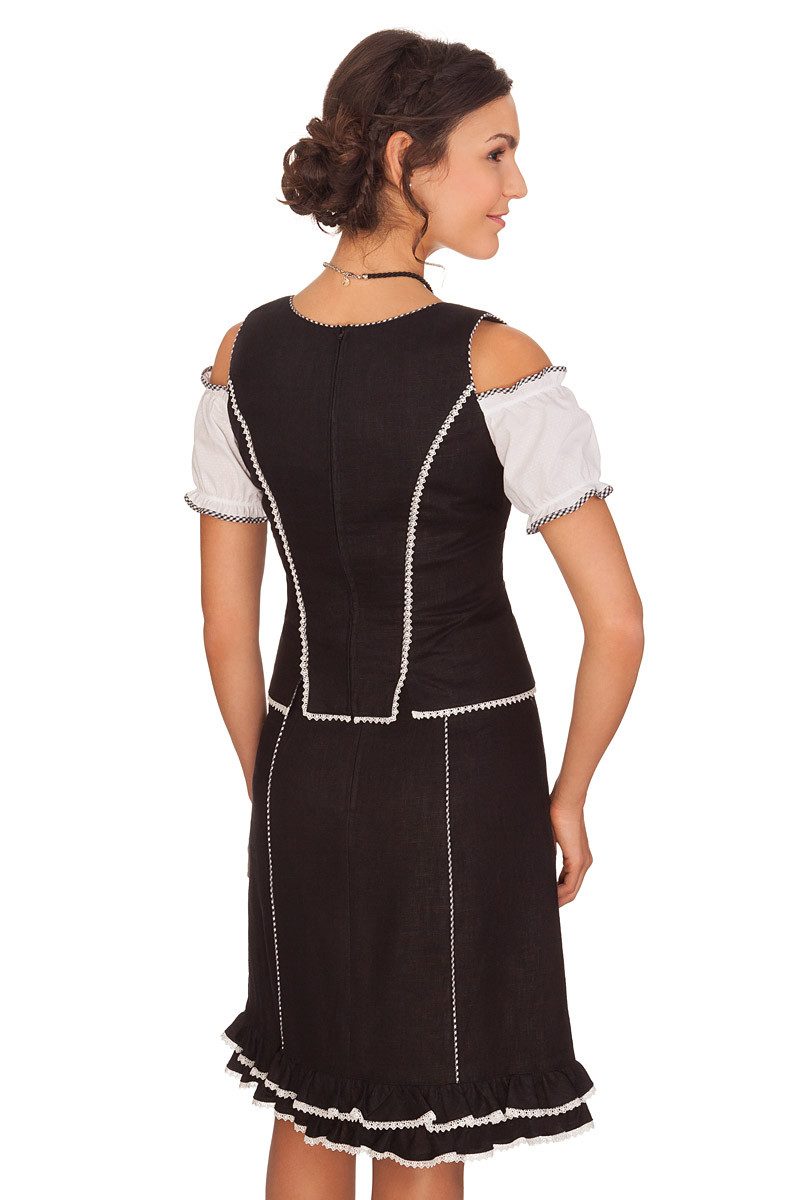 Spieth & Wensky Trachtenbluse Blusenshirt - FRANKFURT - schwarz