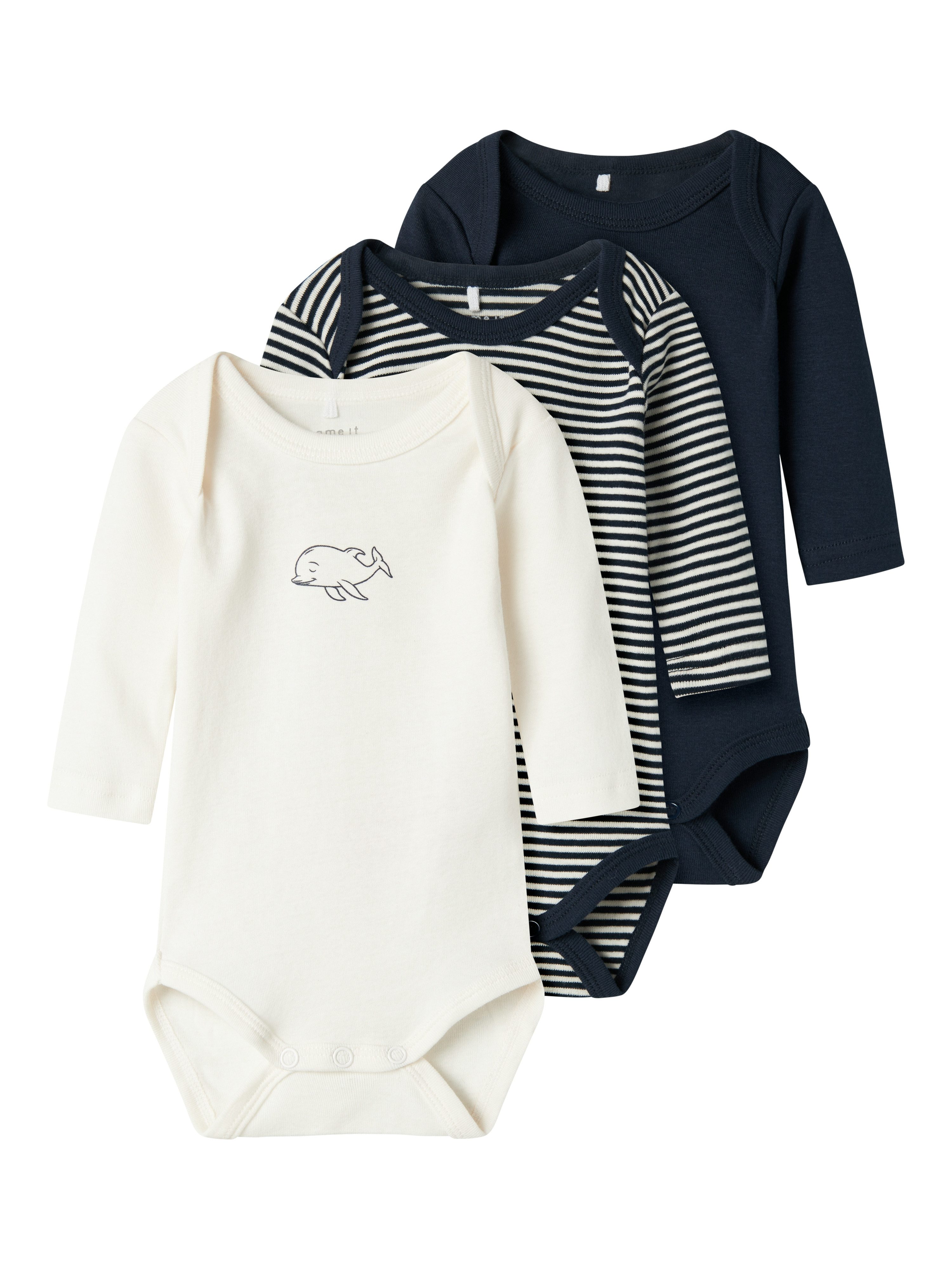 Name It Body NBNBODY 3P LS Y/D CORE 2 NOOS (Packung, 3-tlg)