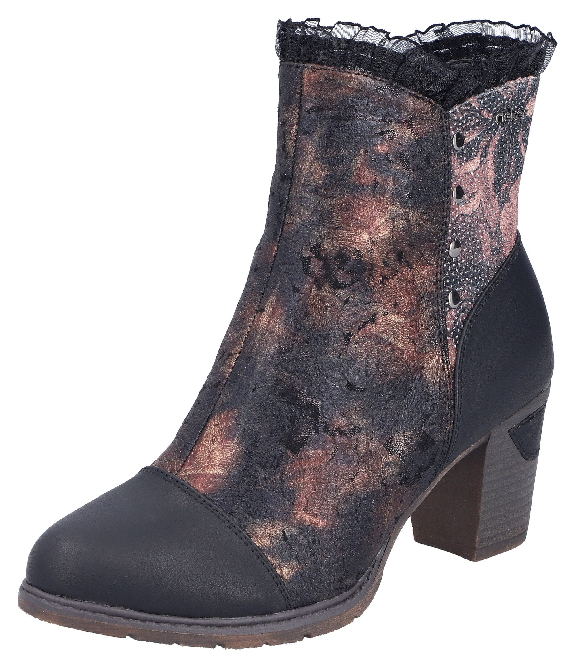 Rieker Stiefelette Trachtenstiefelette, Festtagsstiefelette, Blockabsatz, m günstig online kaufen