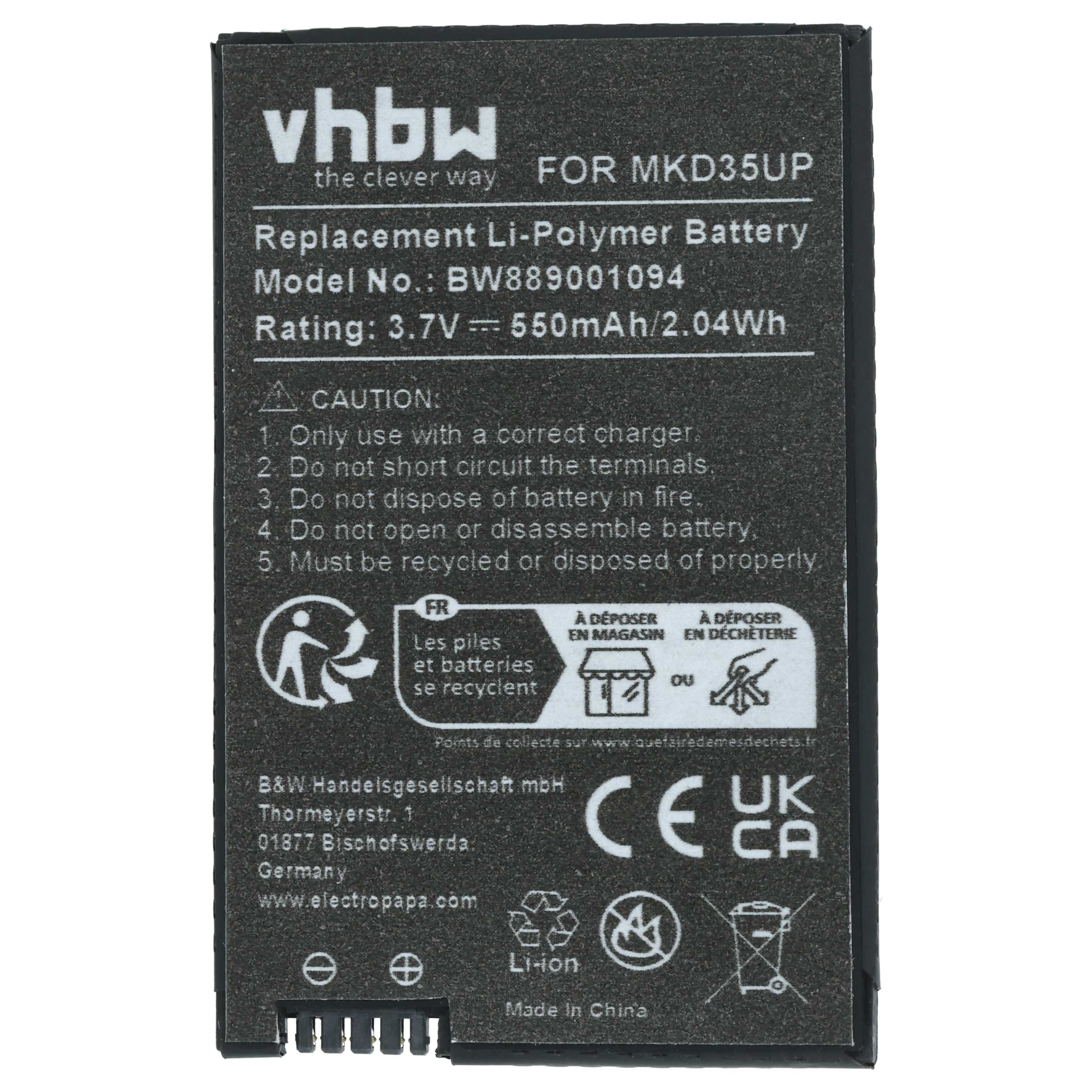 vhbw Akku passend für BMW 530Li, 3X, 9352048-02, 8717325-01, 745, 760Li, Batterie, Leistungsfähiger Austausch-Akku für den Schlüssel Ihres Fahrzeugs