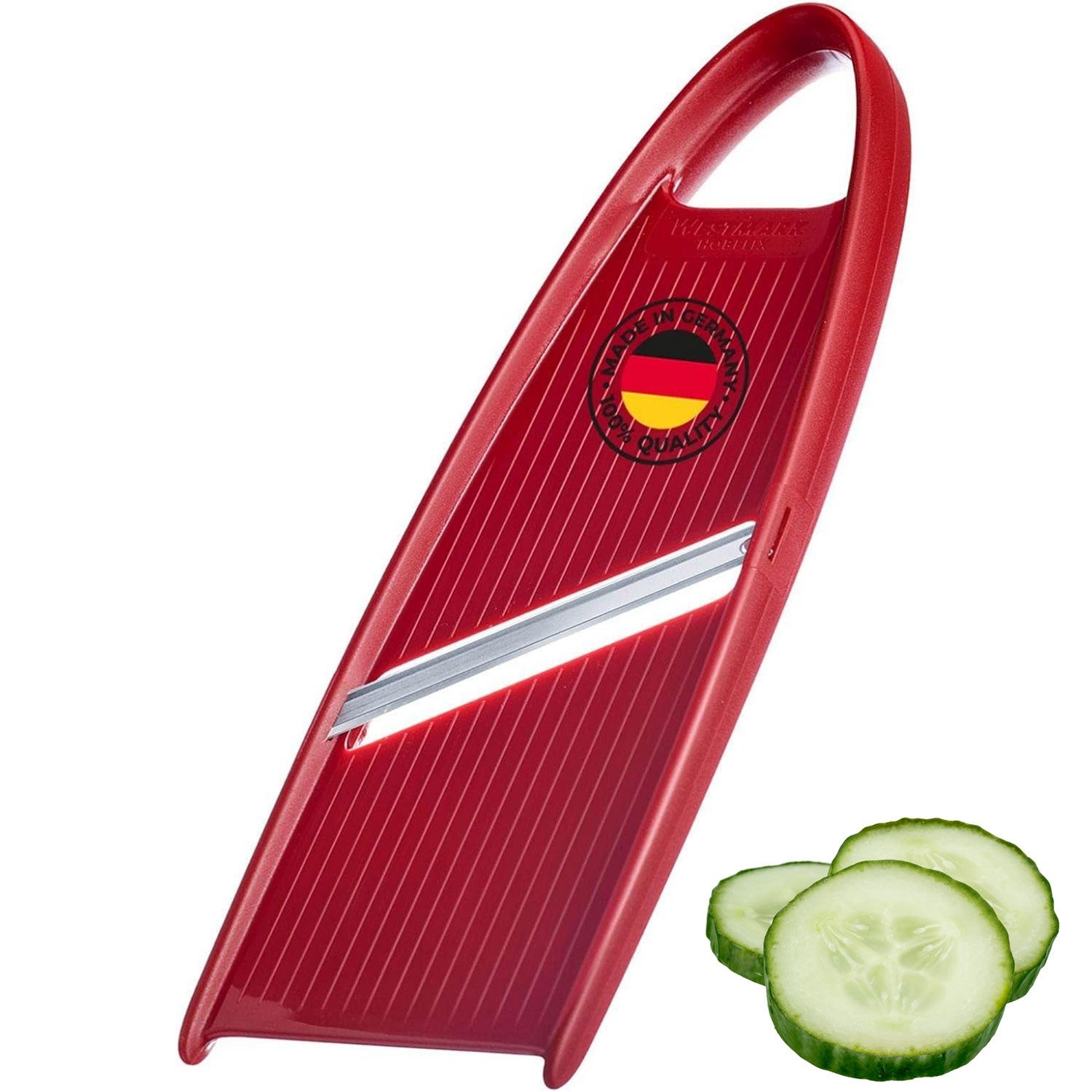 WESTMARK Gemüsehobel Hobelix, Kunststoff/Rostfreier Edelstahl, Rot/Silber, ABS