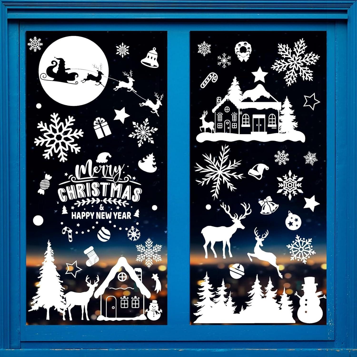 Dekohänger Fensterbilder Weihnachten Selbstklebend Groß XXL Fensterdekoration