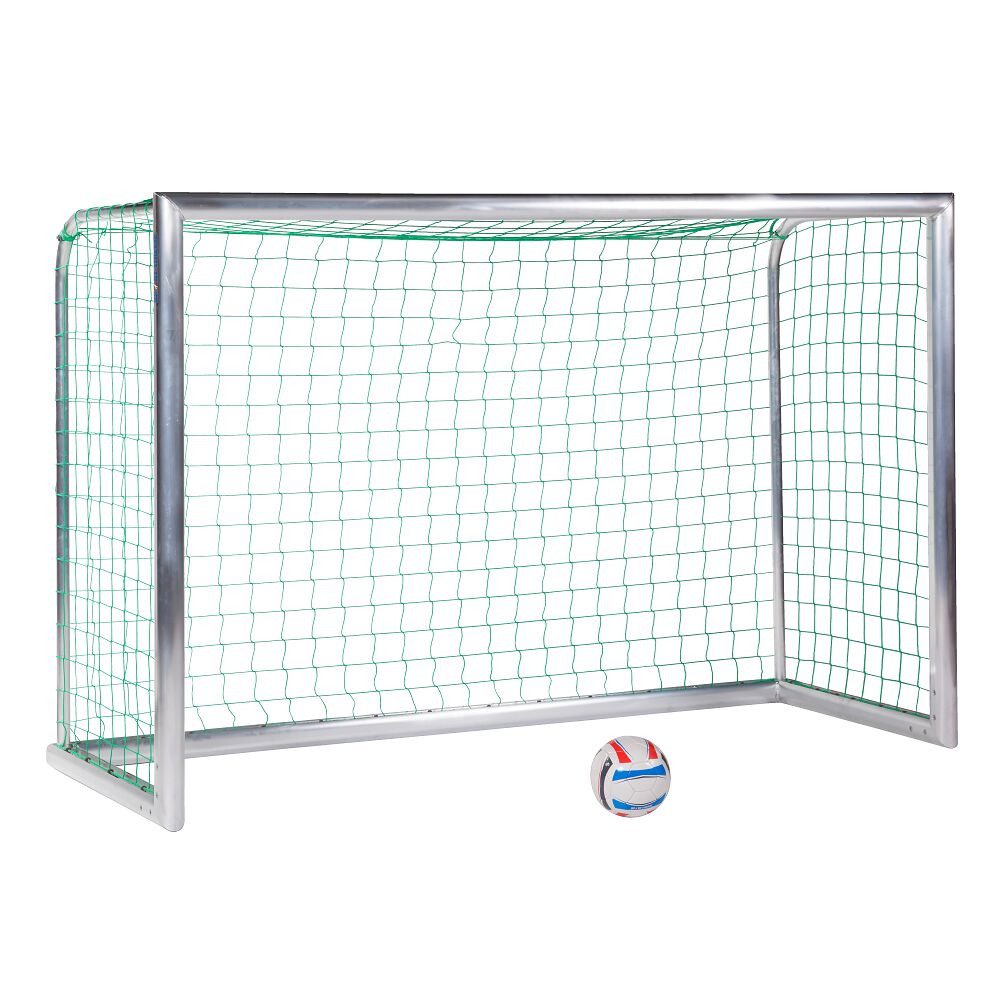 Fußballtor Mini-Fußballtor Professional Kompakt, Alu-Naturblank