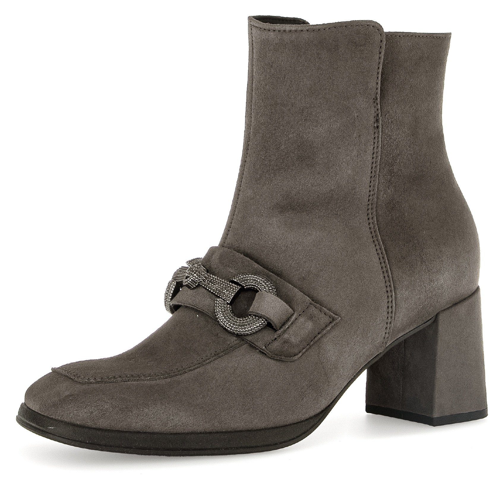 Gabor Stiefelette in markanter Karreeform grau