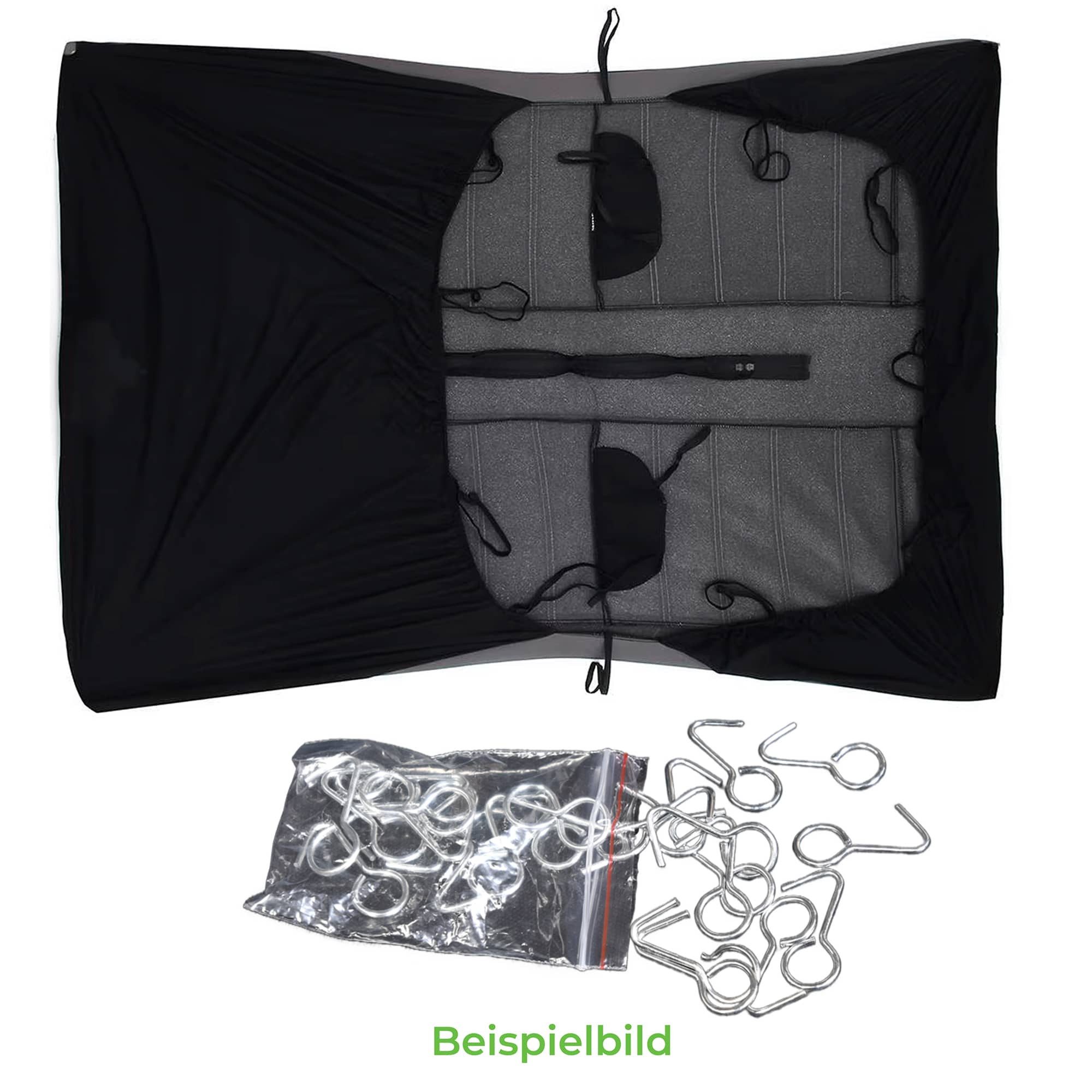 BREMER SITZBEZÜGE Autositzbezug Universal für Bus Transporter 1+2 inkl Doppelsitzbank (1+2 S), Set, Schonbezüge Sitzbezüge Fahrer und Beifahrer, in Schwarz