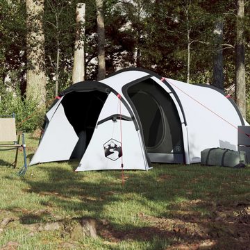vidaXL Vorzelt Campingzelt 3 Personen Weiß 370x185x116 cm 190T Taft
