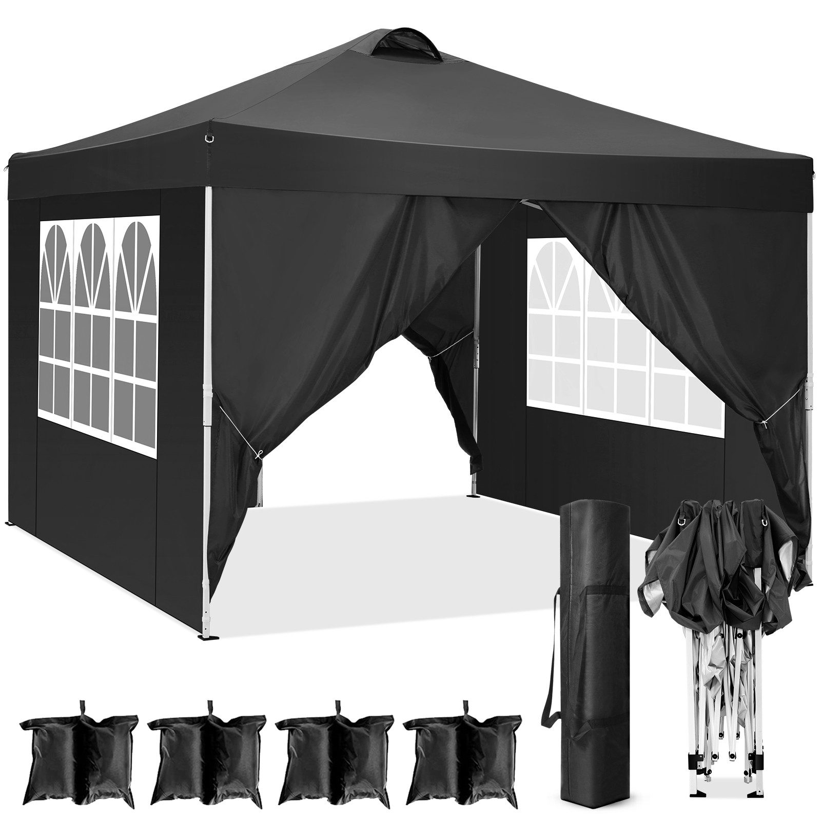 LUCKZON Pavillon 3x3m, mit Belüftung, wasserdicht, günstig online kaufen