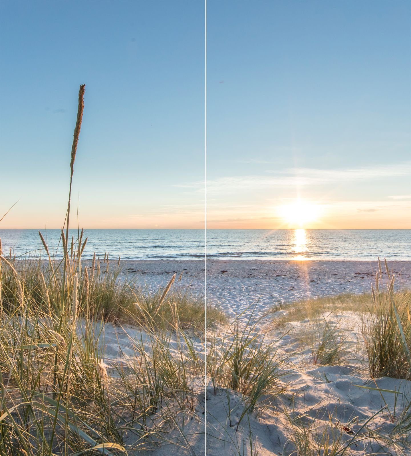 Schulte Duschrückwand 90 x 210 cm Alu-Verbund, (2-tlg), Sonnenuntergang Düne DecoDesign