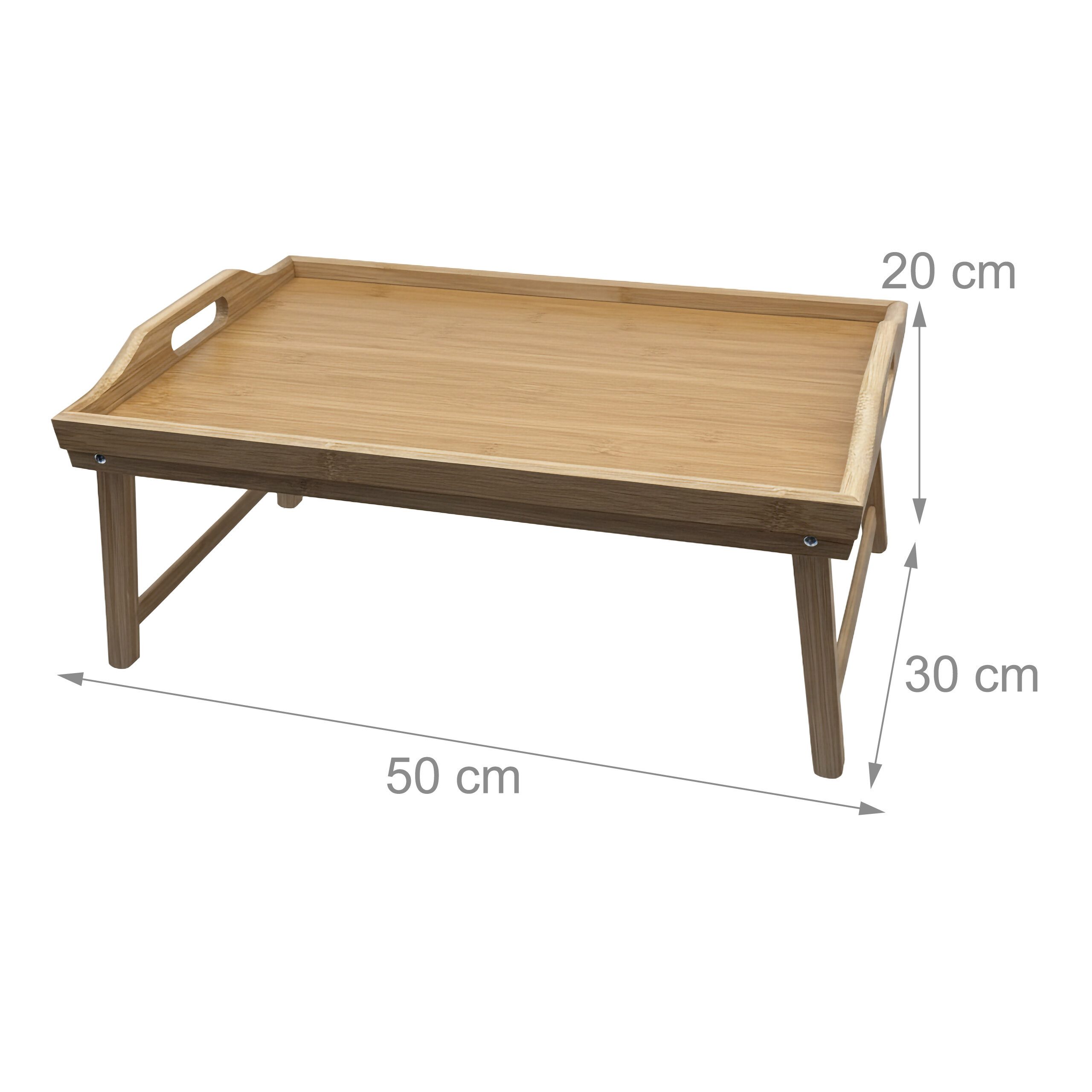 relaxdays Tabletttisch Betttablett aus Bambus (1-St), braun – Bild 4 von 5