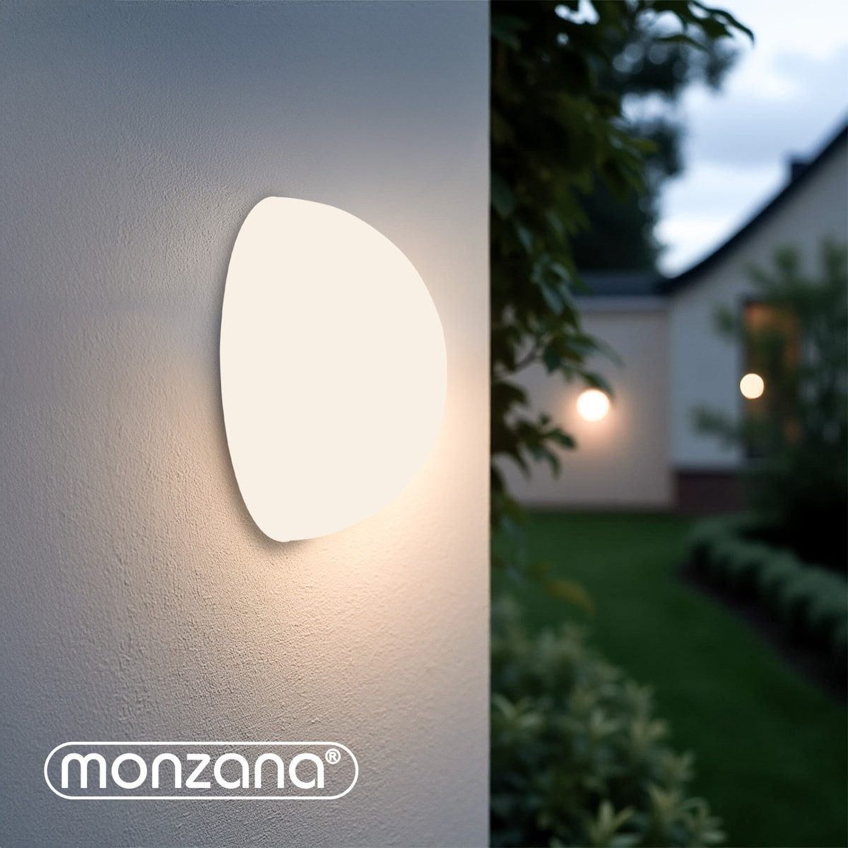 monzana LED Solarleuchte Halbkugel, Solarleuchte, 3er Set Solarlampe Außen Wetterfest Kugel Hängend Garten Balkon Wand