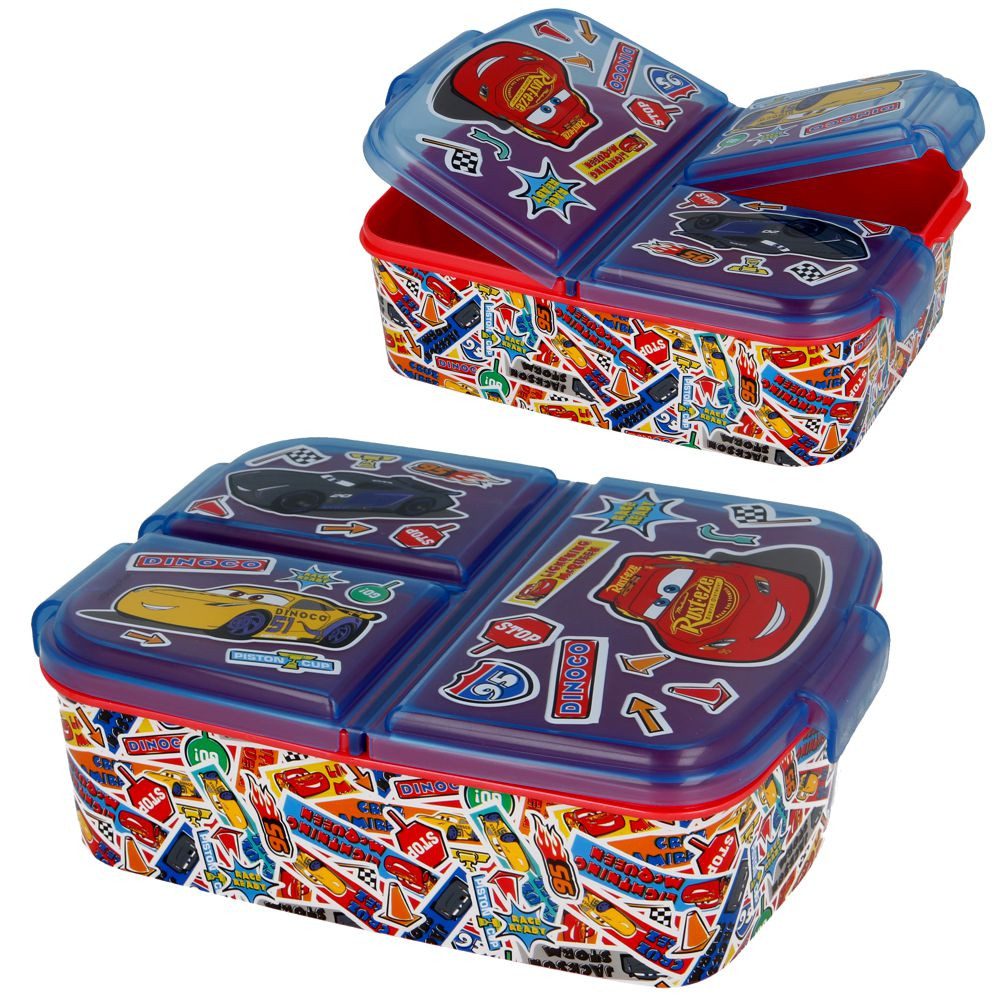 Disney Cars Lunchbox Brotdose Sticker 3 Fächer Disney Cars Lunch to Go Vesper Dose