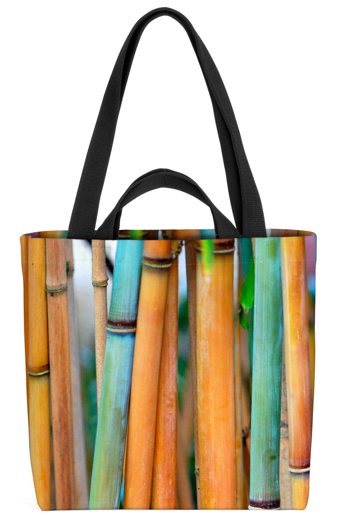 VOID Henkeltasche (1tlg), Blauer Bambus Asien Garten Teich See Natur