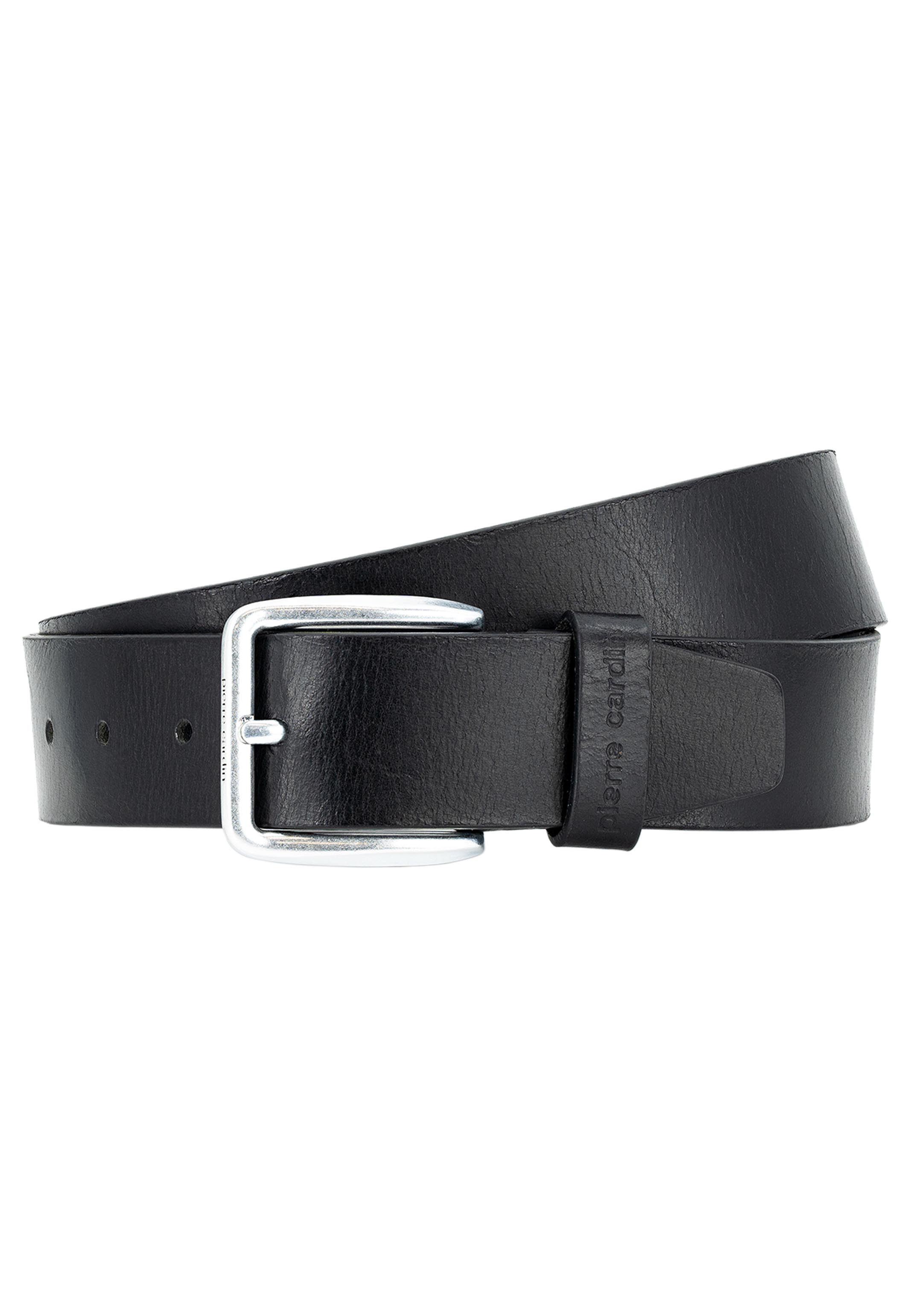 Pierre Cardin Ledergürtel Basic (1-St) Ledergürtel - Hochwertige Verarbeitung, Silberne Metallschnalle