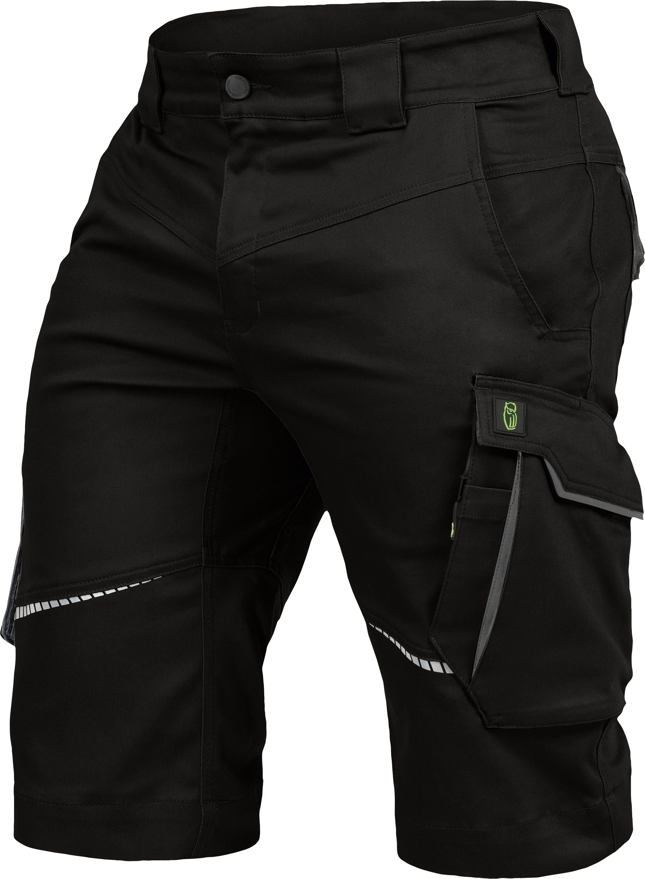 Leibwächter Arbeitsshorts Herren Flex-line schwarz/grau Arbeitsshorts